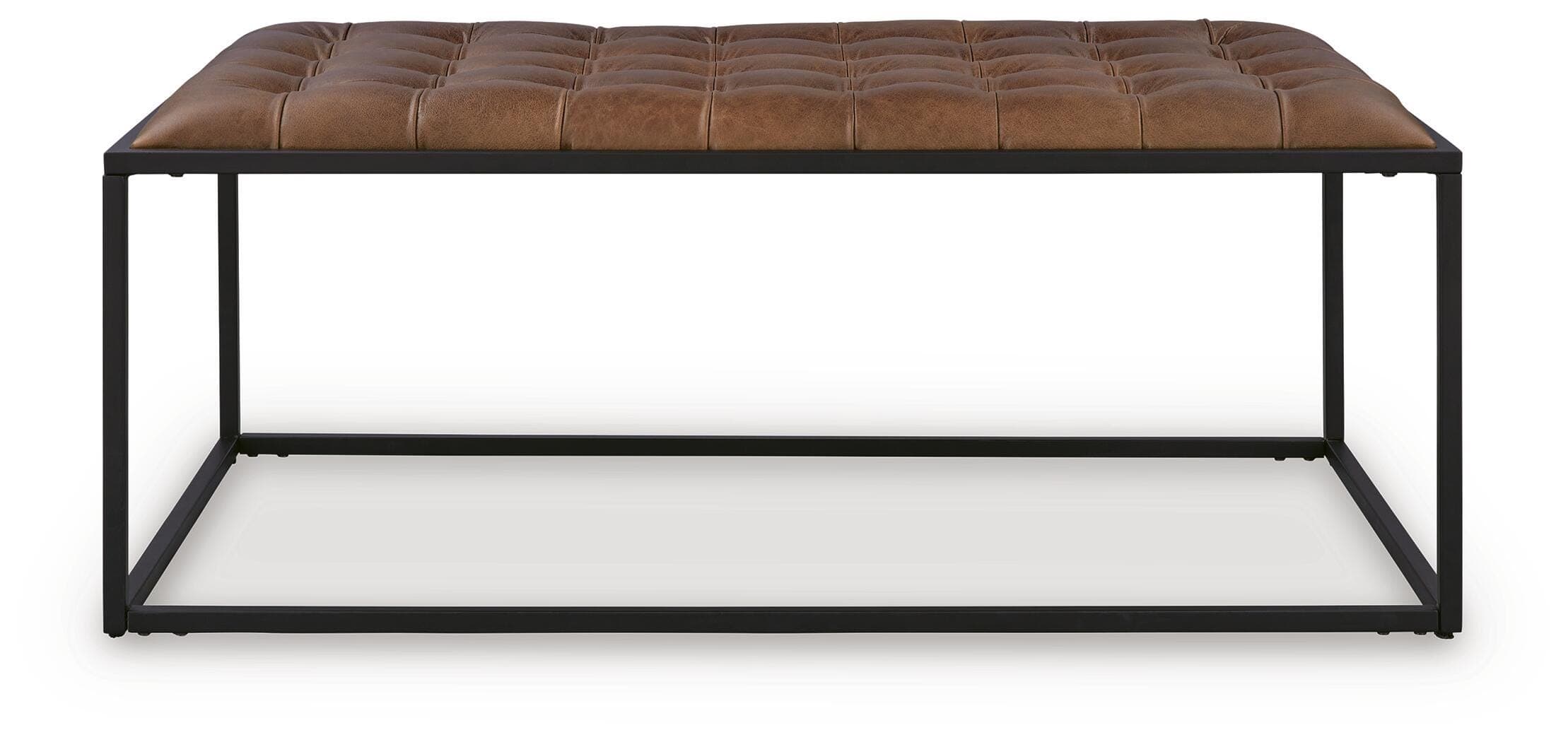 Junsor Coffee Table Ottoman — Brown/Black — view 3