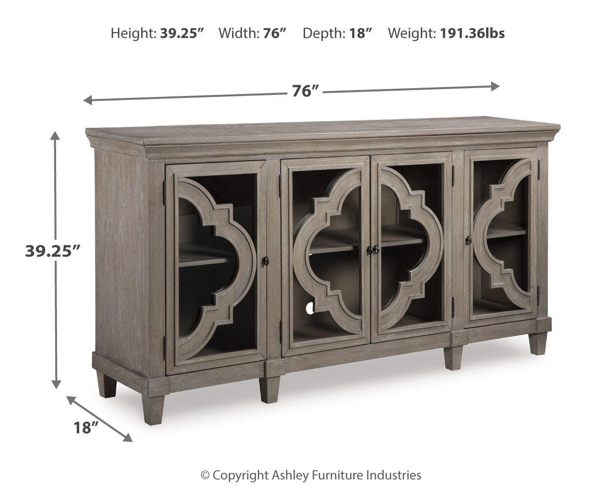 Fossil Ridge Accent Cabinet — Black/Gray & Brown/Beige — view 3