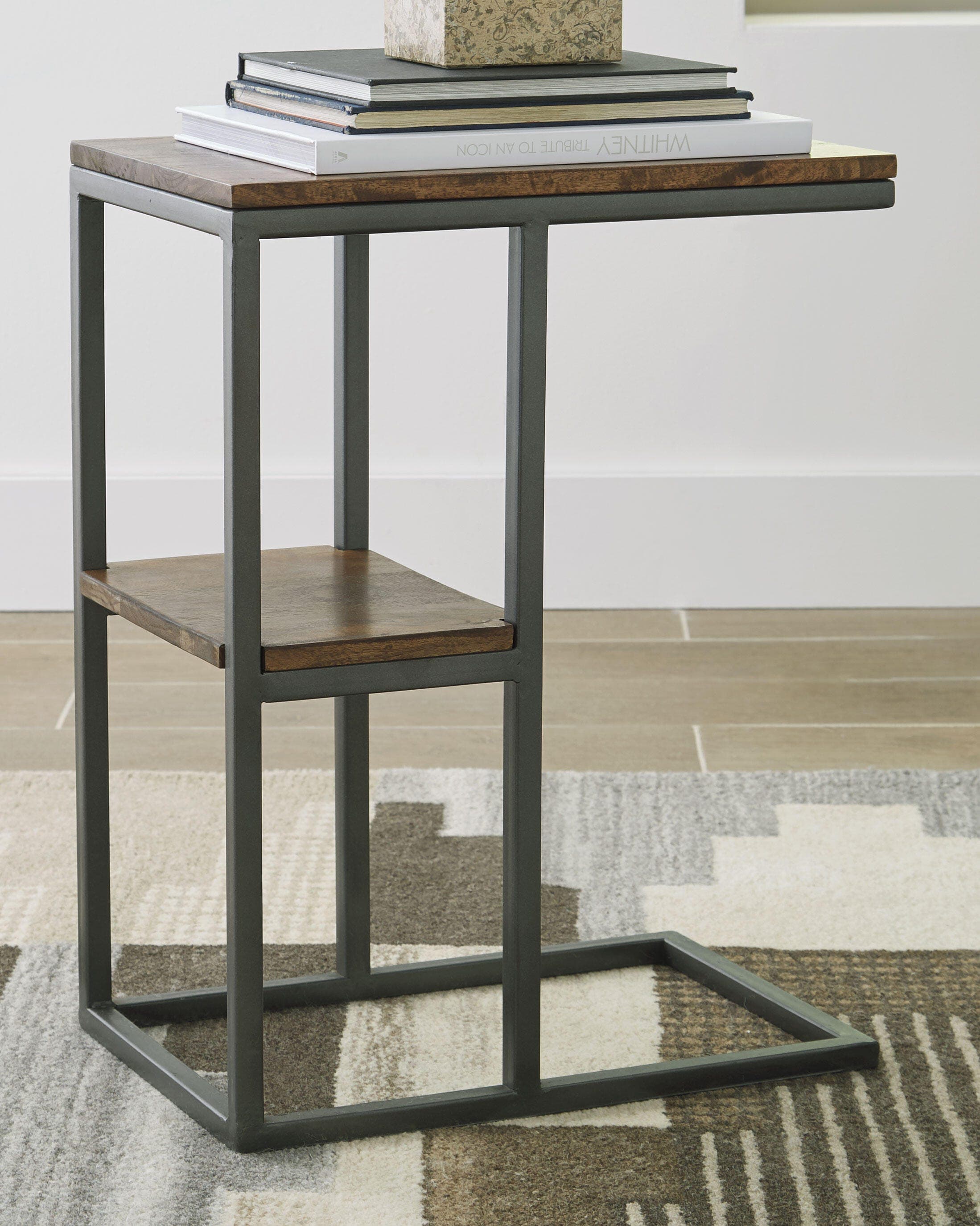 Forestmin Accent Table — Black/Gray & Brown/Beige — view 2