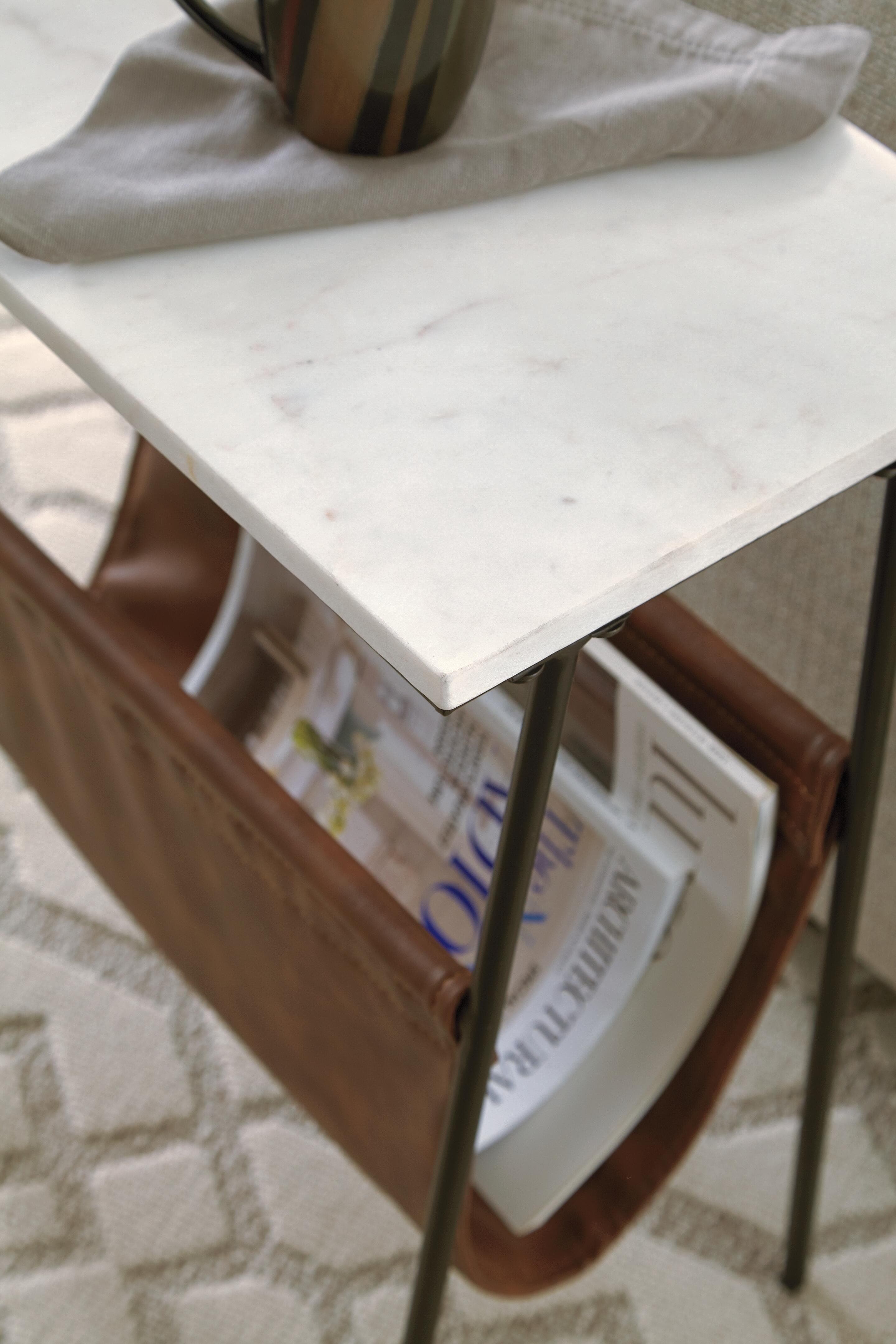 Etanbury Accent Table — White, Black/Gray & Brown/Beige — view 7