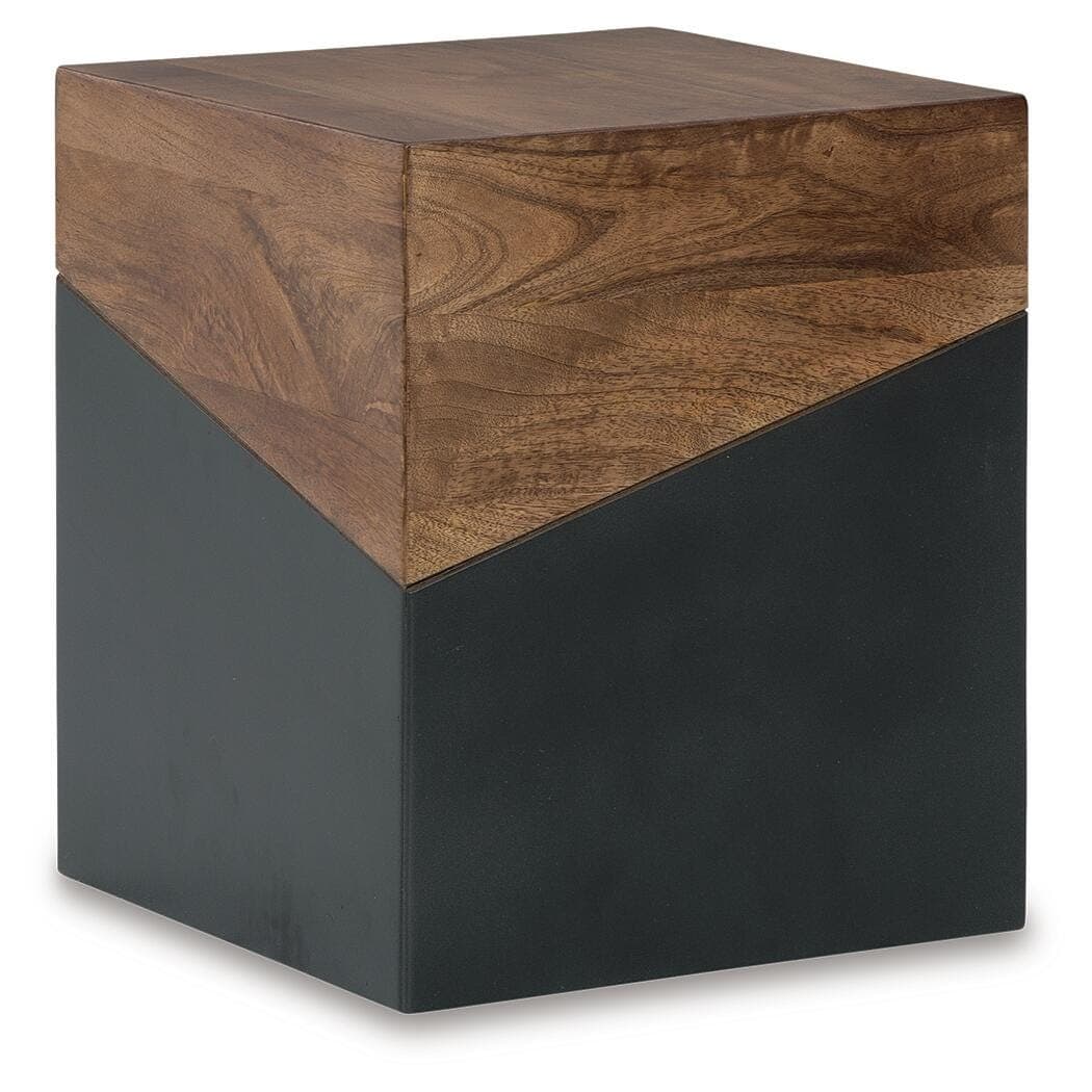 Trailbend Accent Table — Black/Gray & Brown/Beige — view 6