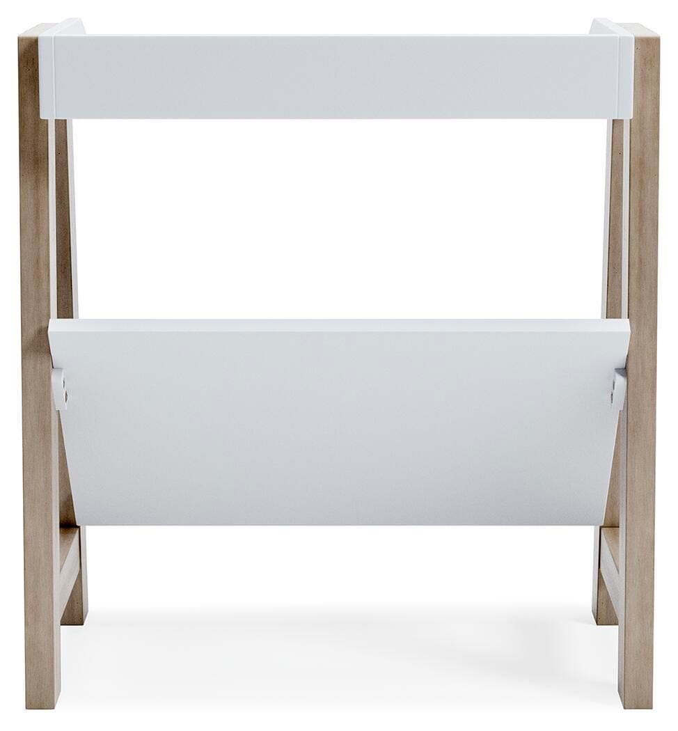 Blariden Small Bookcase — White & Brown/Beige — view 6