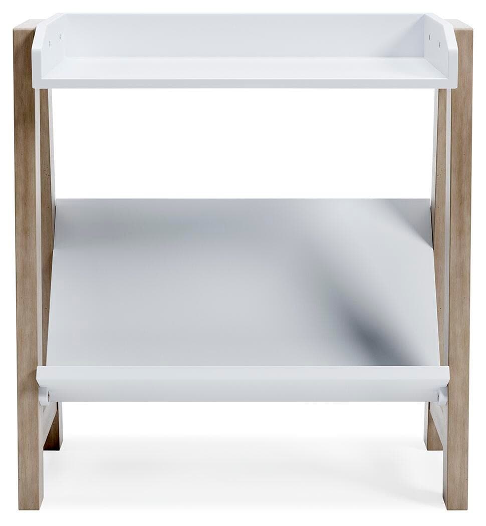 Blariden Small Bookcase — White & Brown/Beige — view 3