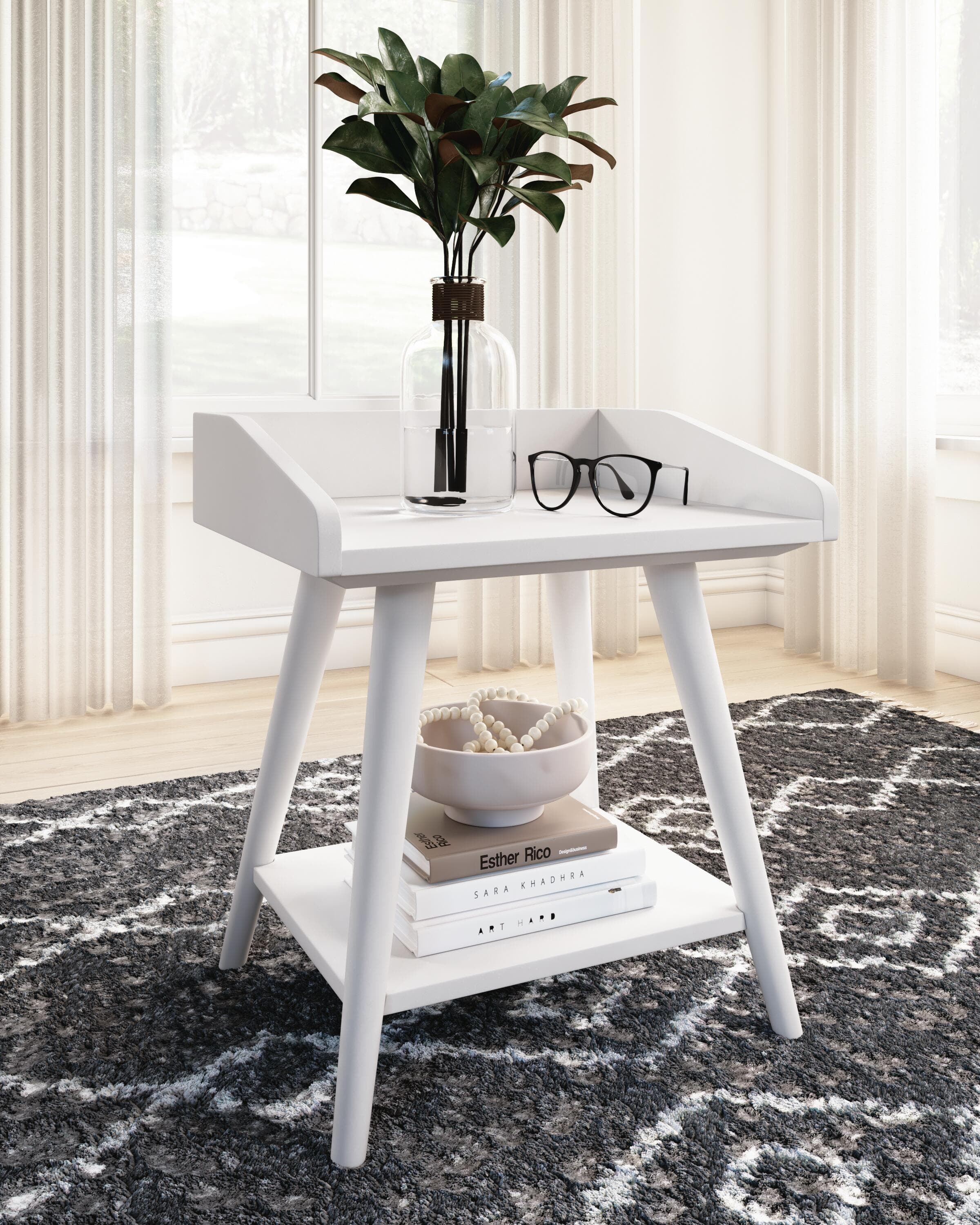 Blariden Accent Table — White — view 2
