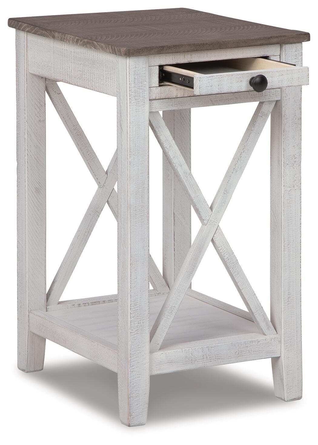 Adalane Accent Table — White & Brown/Beige — view 3