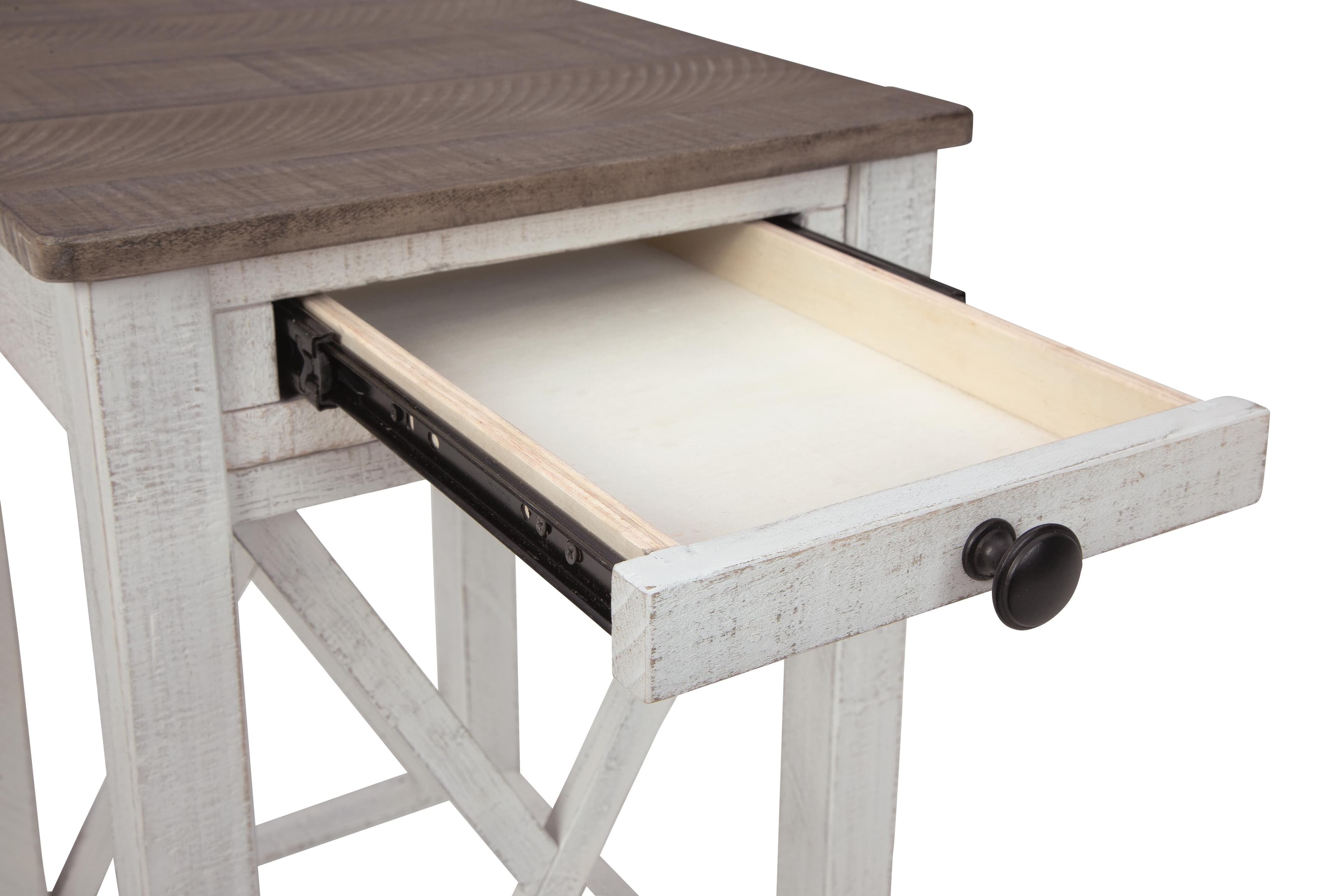 Adalane Accent Table — White & Brown/Beige — view 6