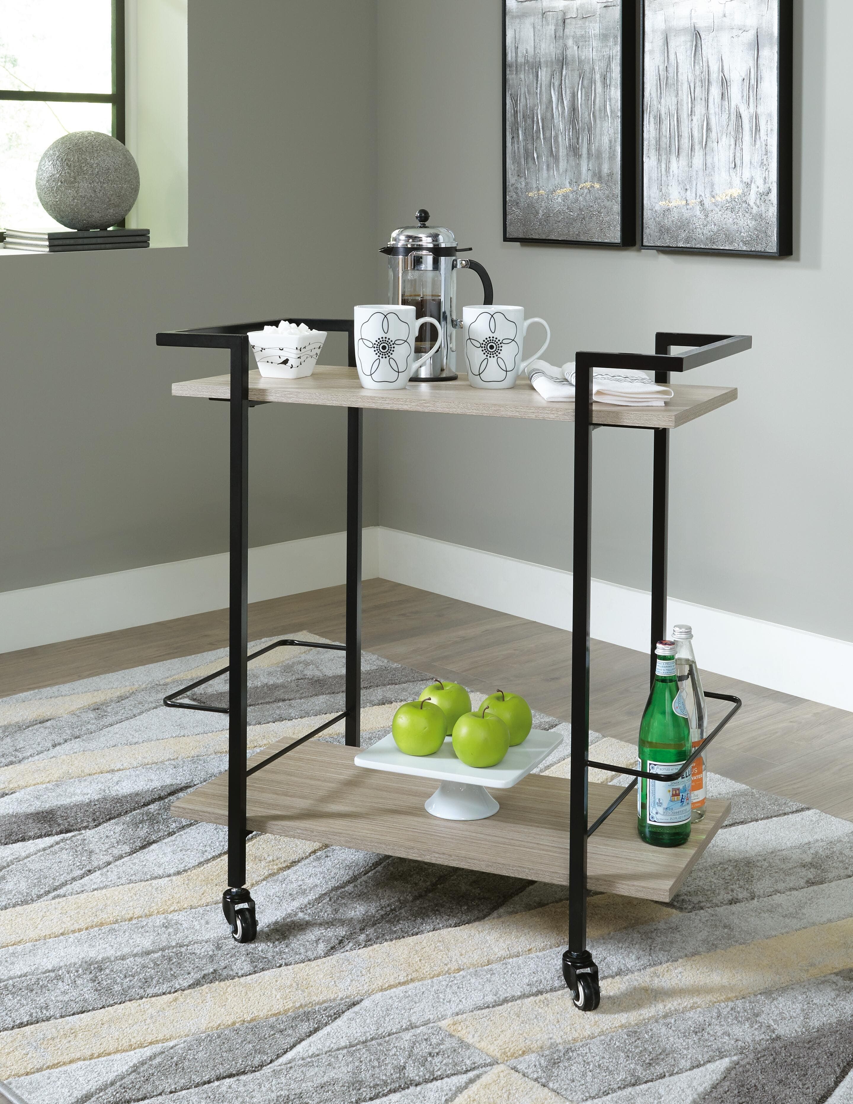 Waylowe Bar Cart — Brown/Beige — view 2