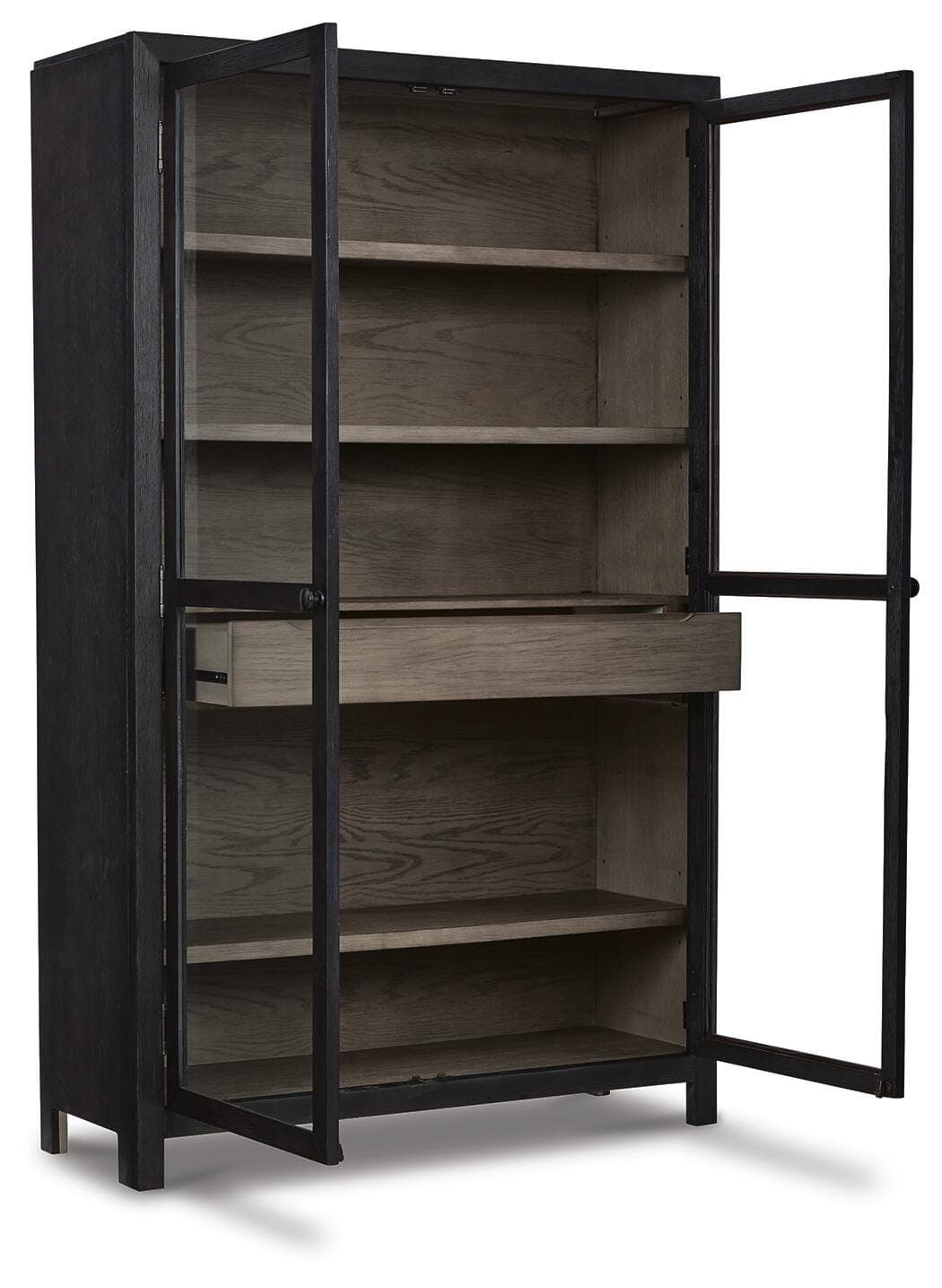 Lenston Accent Cabinet — Black/Gray — view 3