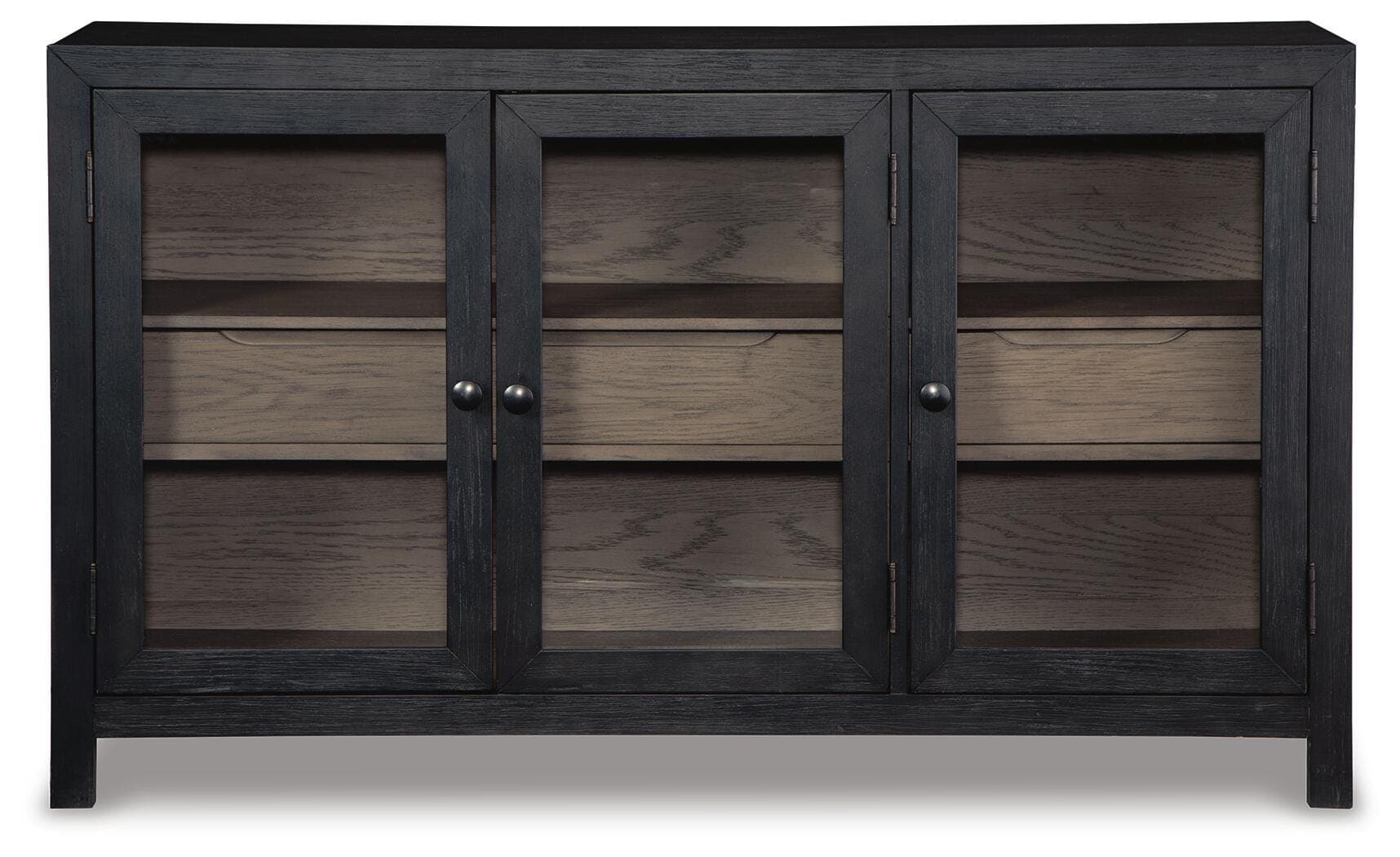 Lenston Accent Cabinet — Black/Gray — view 4