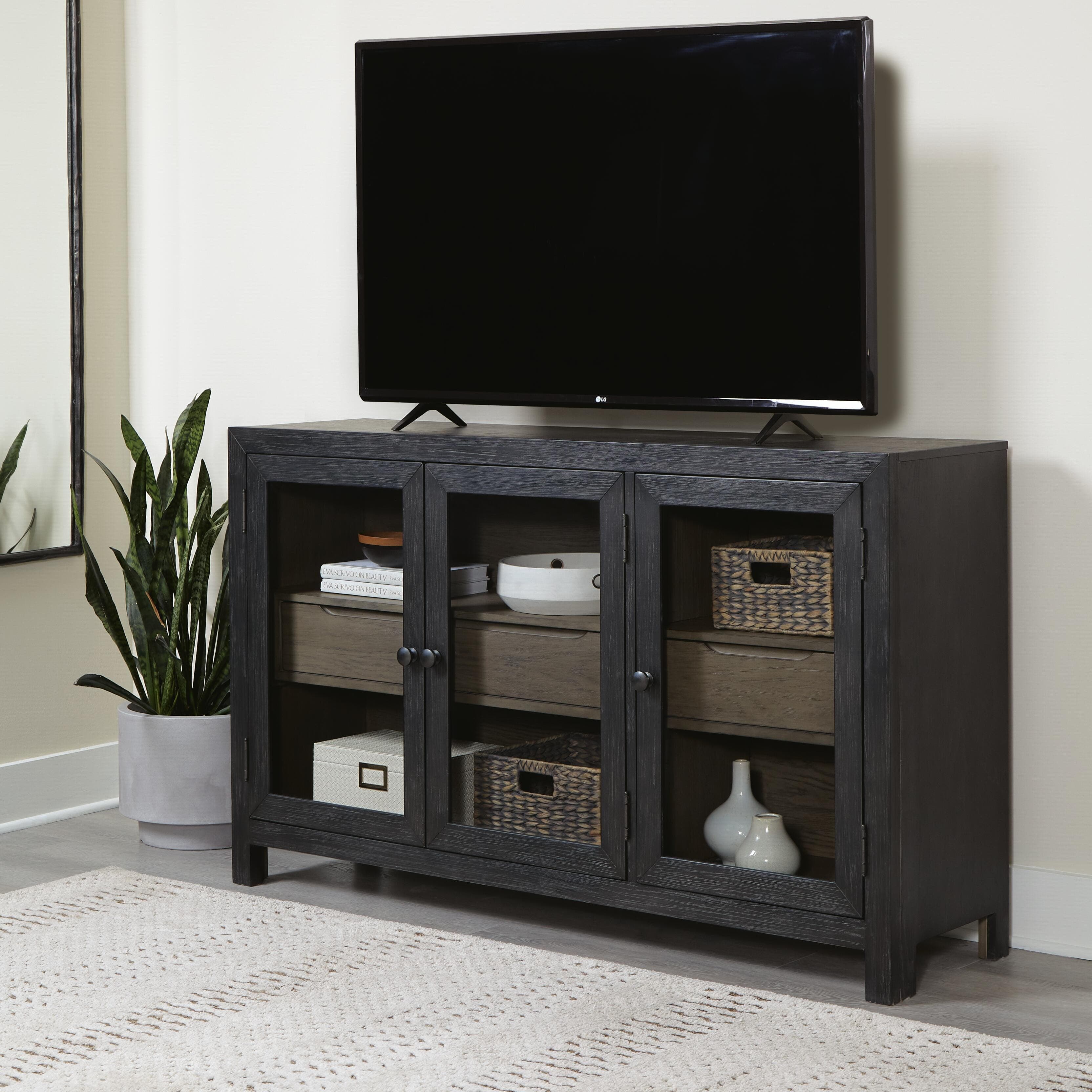 Lenston Accent Cabinet — Black/Gray — view 7