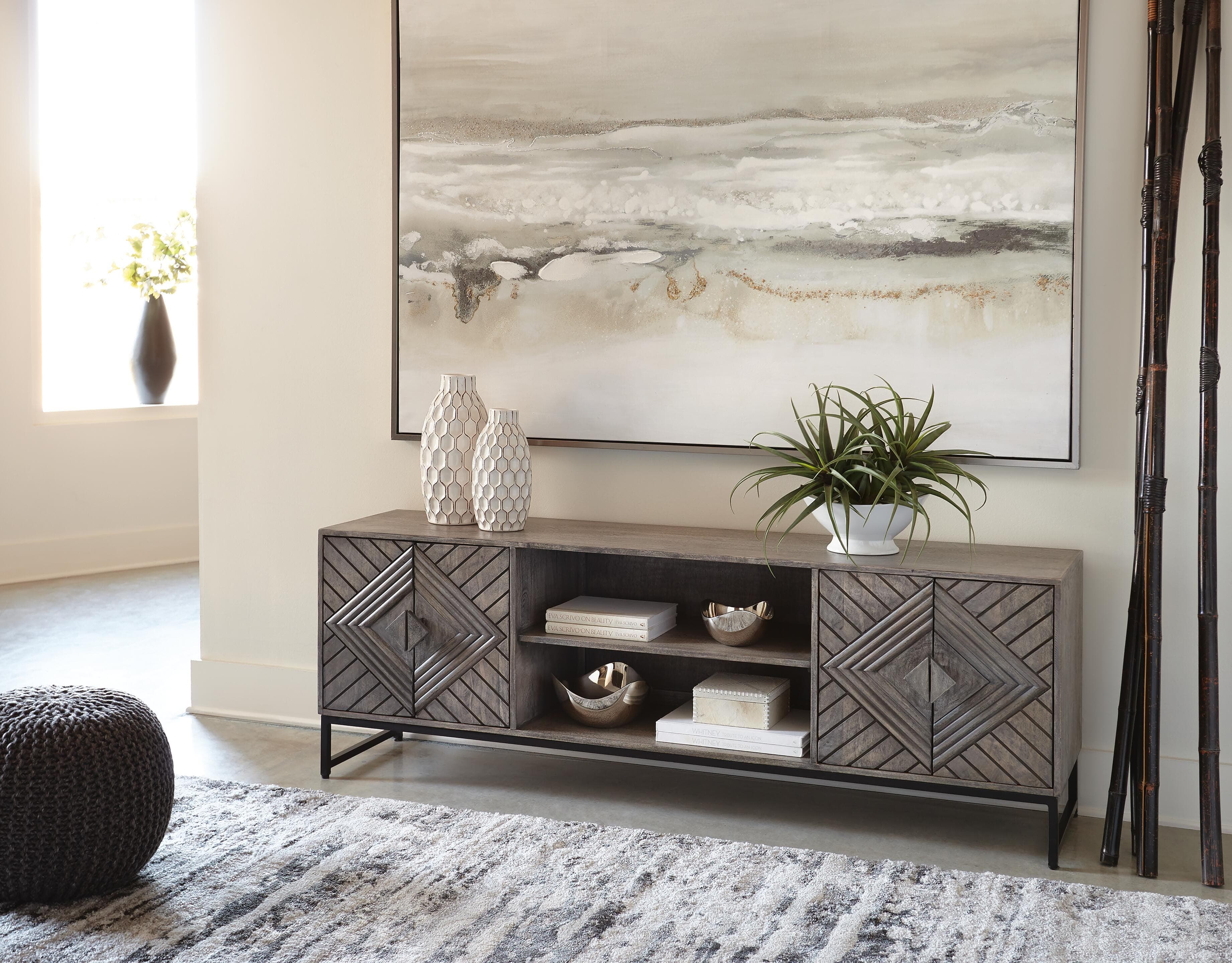 Treybrook Accent Cabinet — Black/Gray — view 2
