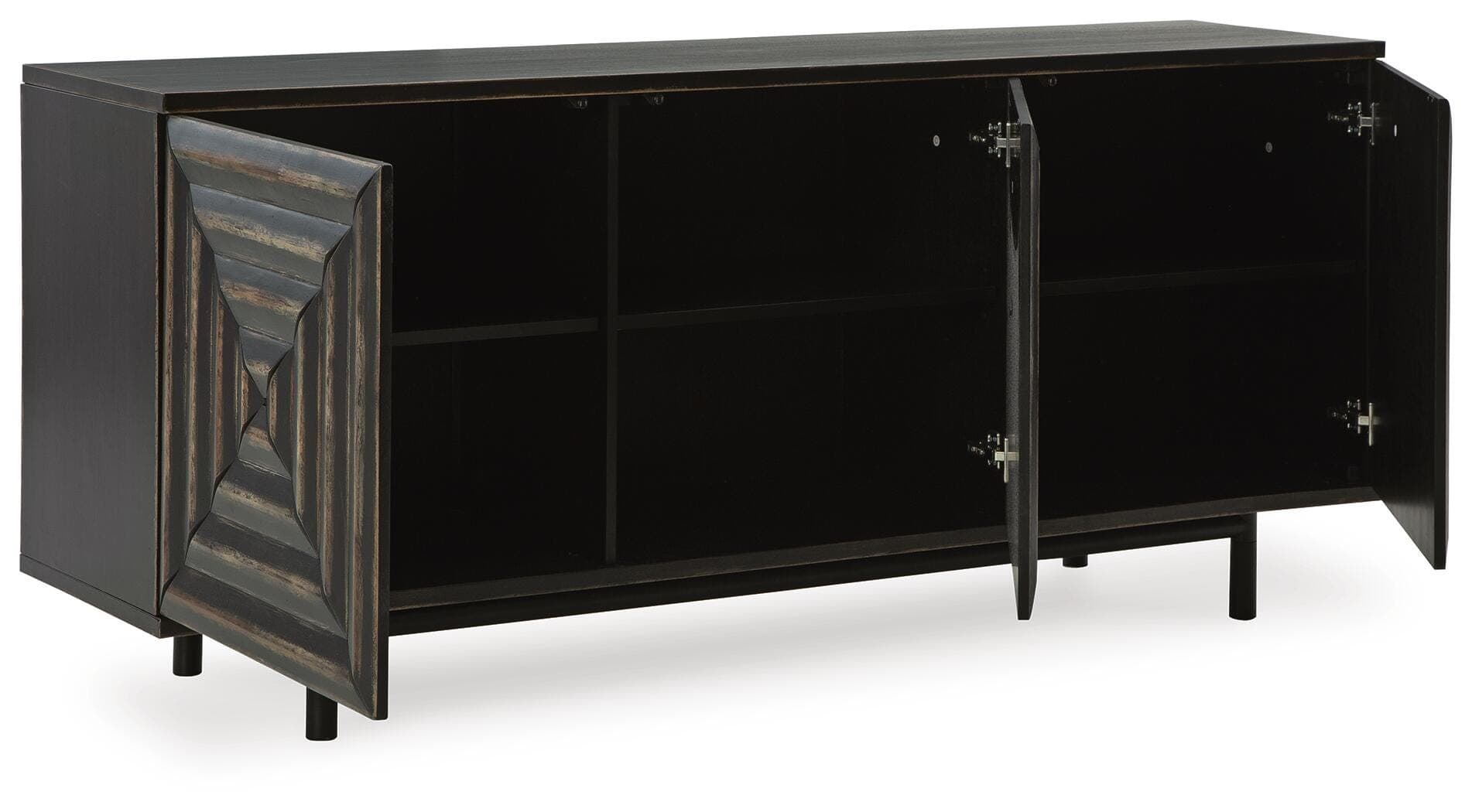 Fair Ridge Accent Cabinet — Black/Gray — view 3