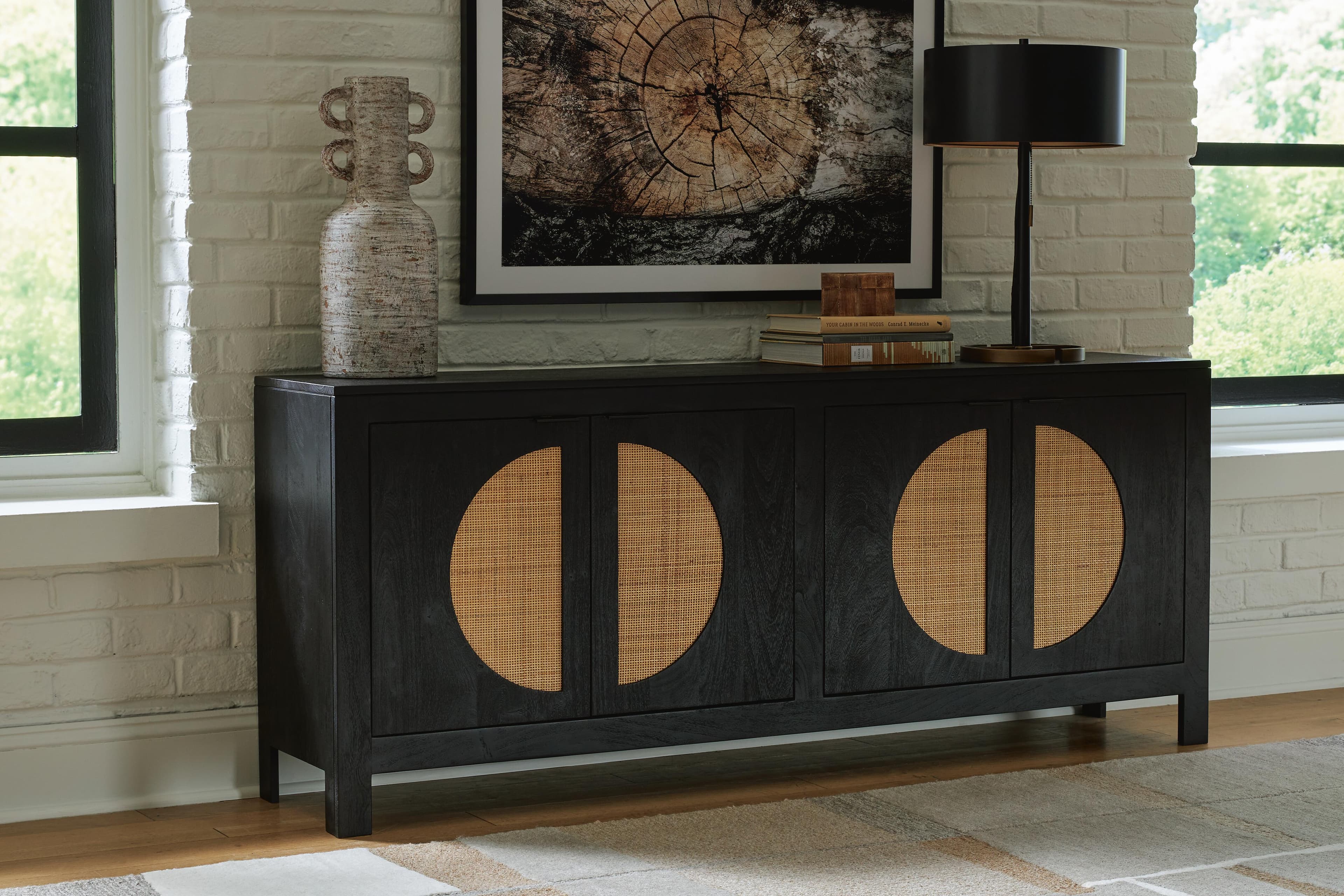 Cliffiings Accent Cabinet — Black/Gray & Brown/Beige — view 2