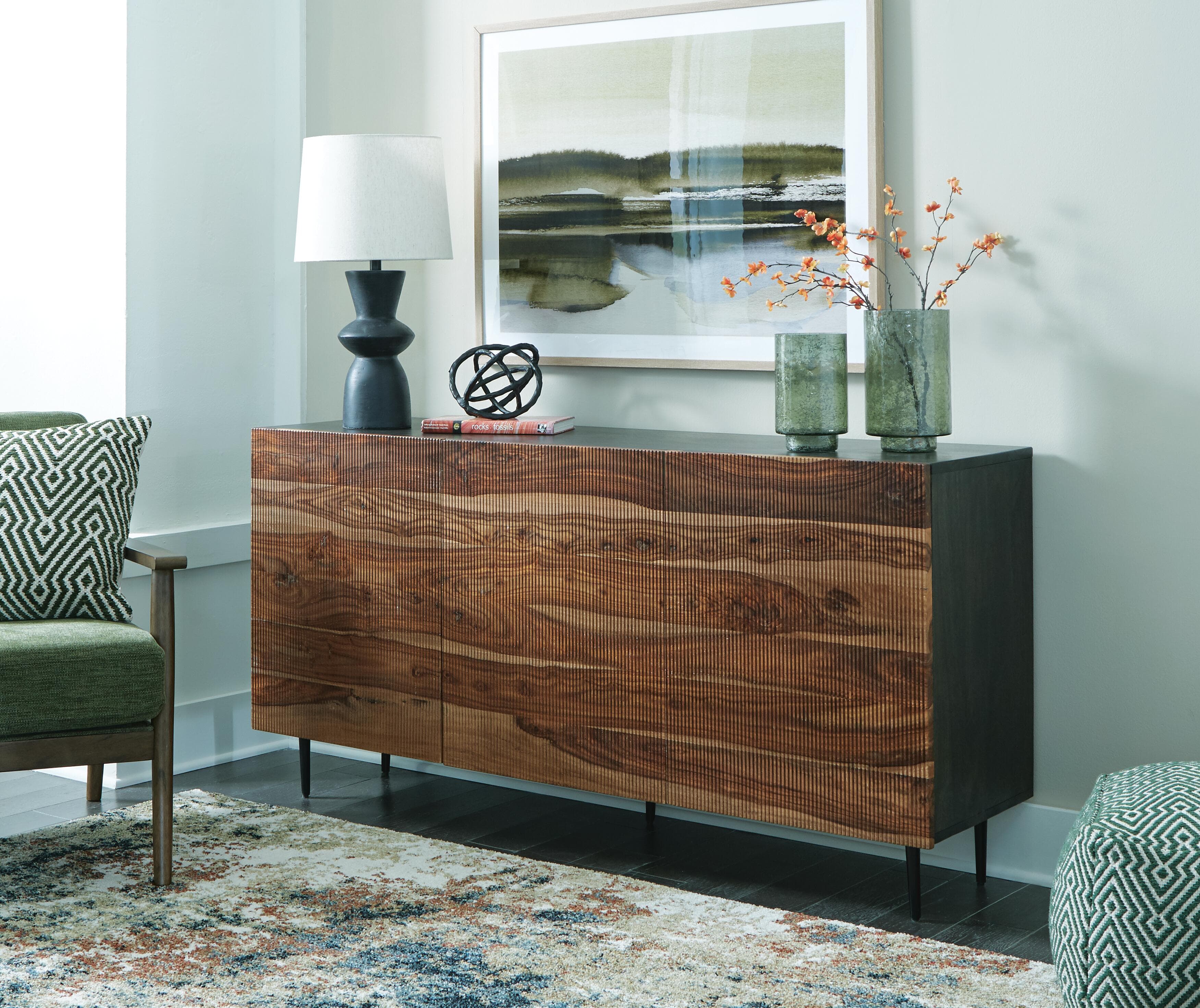 Darrey Accent Cabinet — Black/Gray & Brown/Beige — view 2