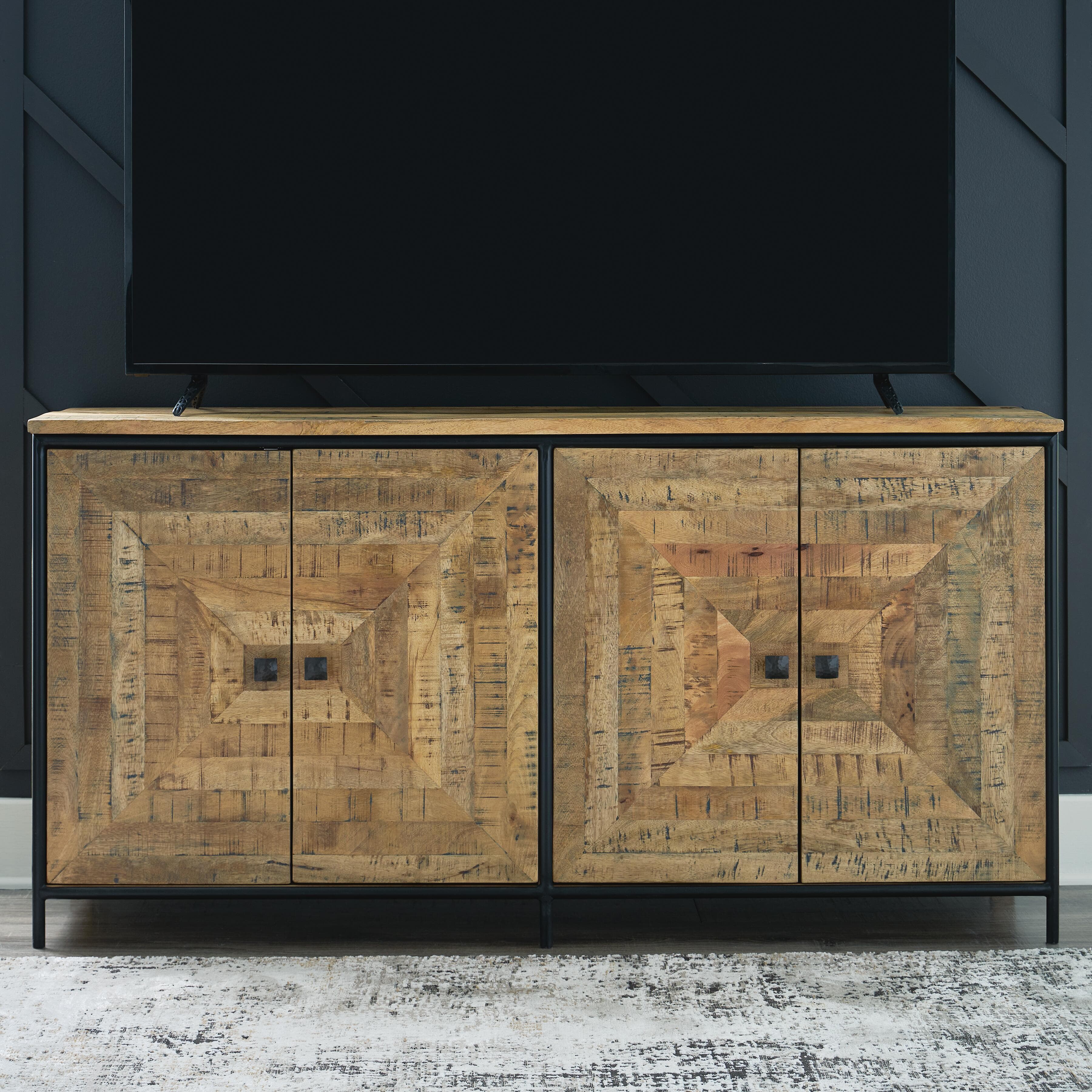 Camney Accent Cabinet — Black/Gray & Brown/Beige — view 6