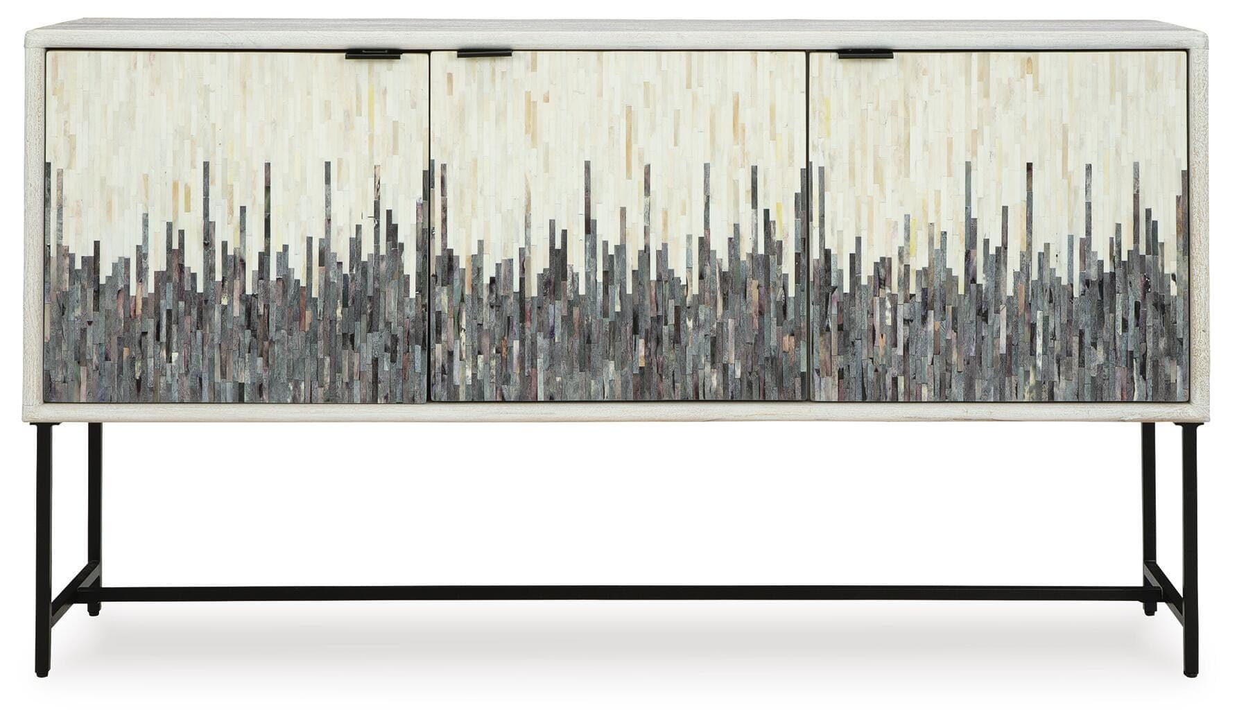 Freyton Accent Cabinet — White & Black/Gray — view 4