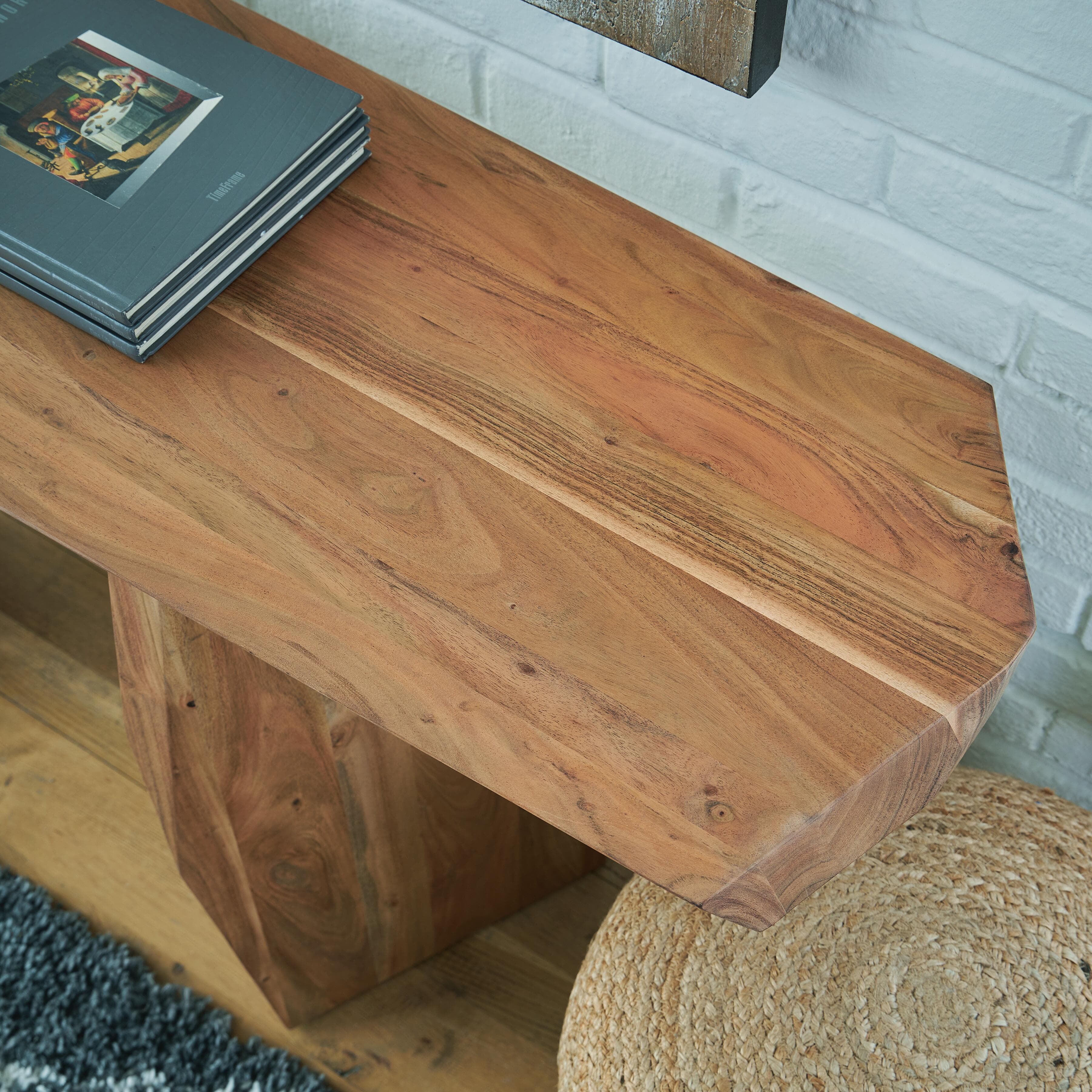 Holward Console Sofa Table — Brown/Beige — view 6