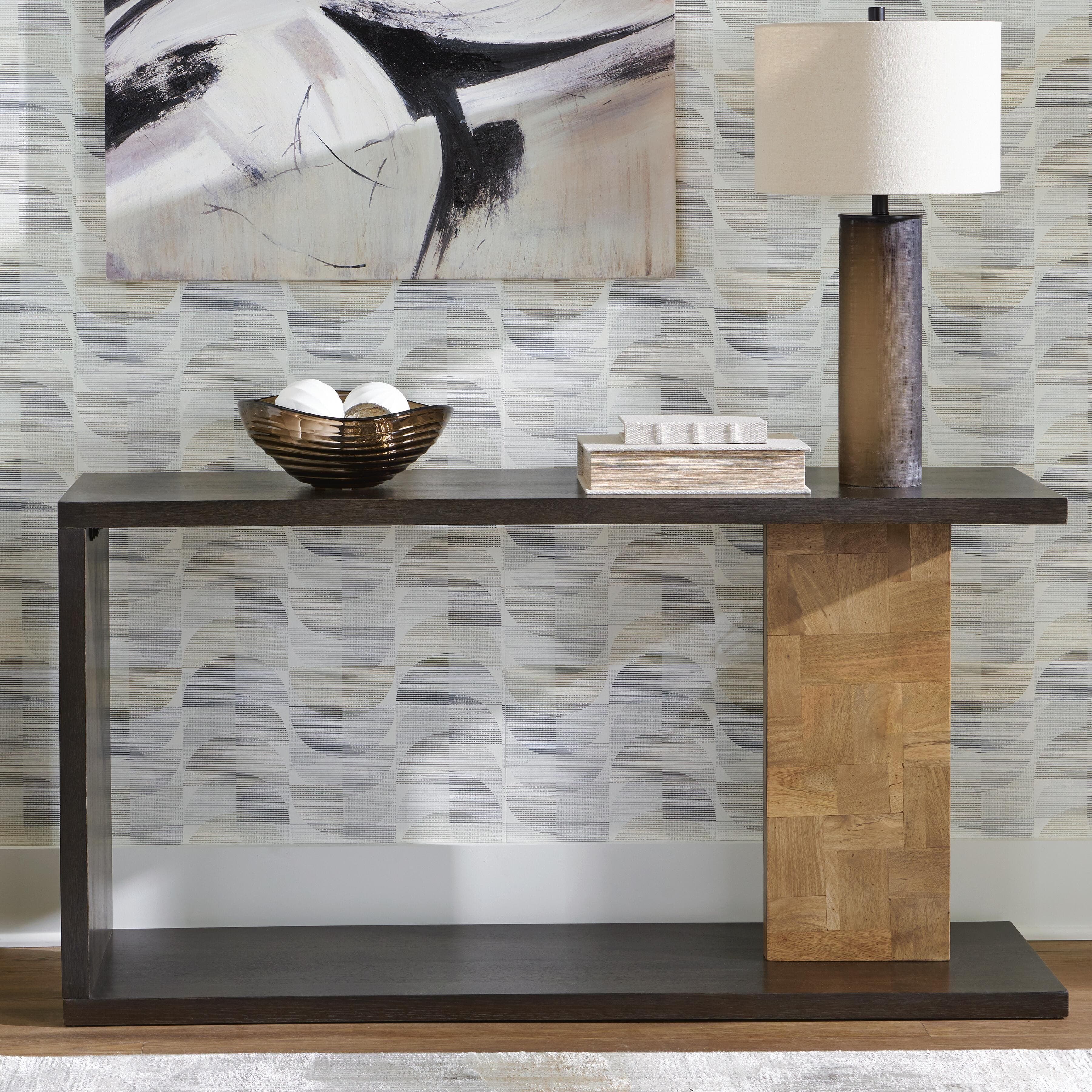Camlett Console Sofa Table — Brown/Beige — view 2