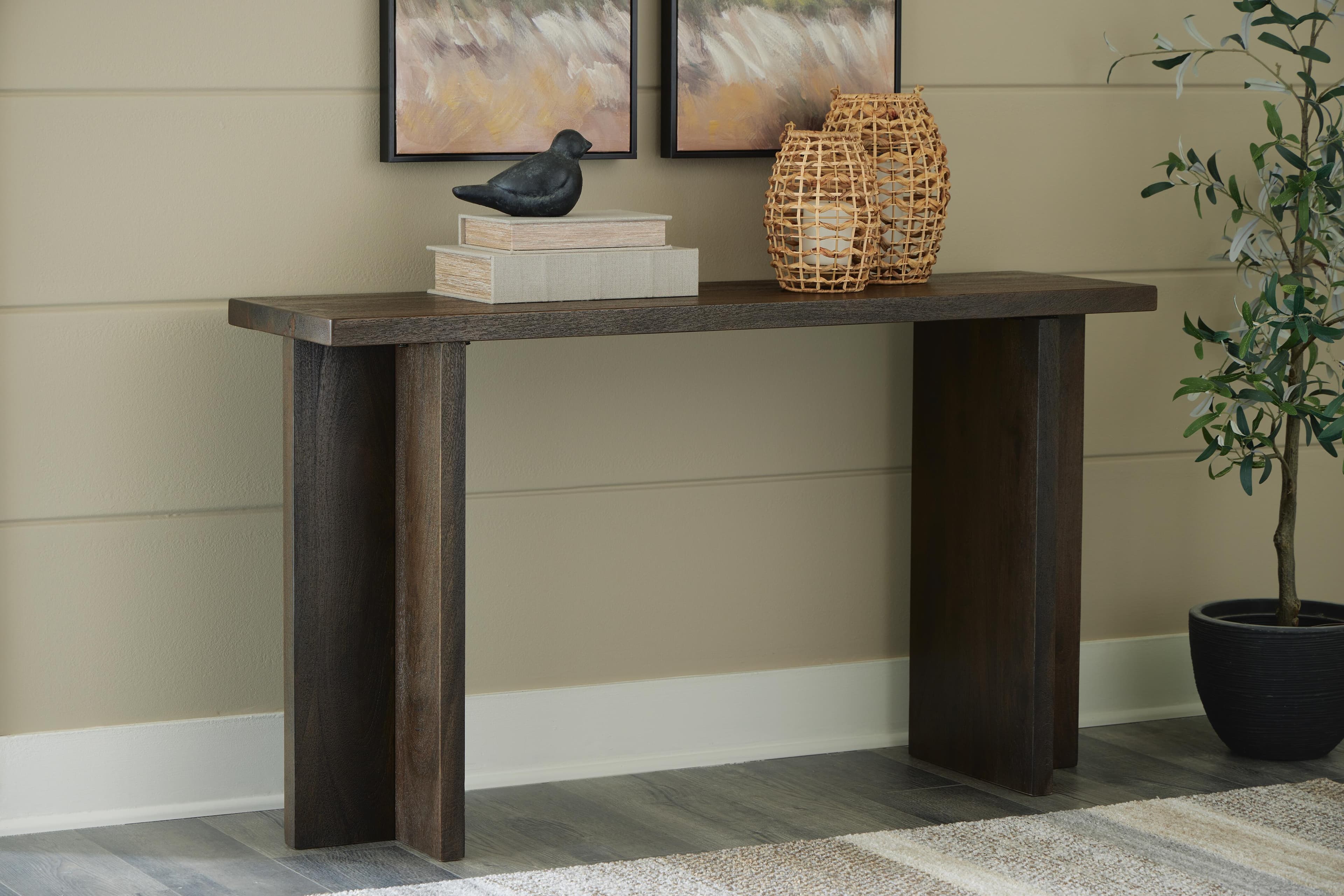 Jalenry Console Sofa Table — Brown/Beige — view 2
