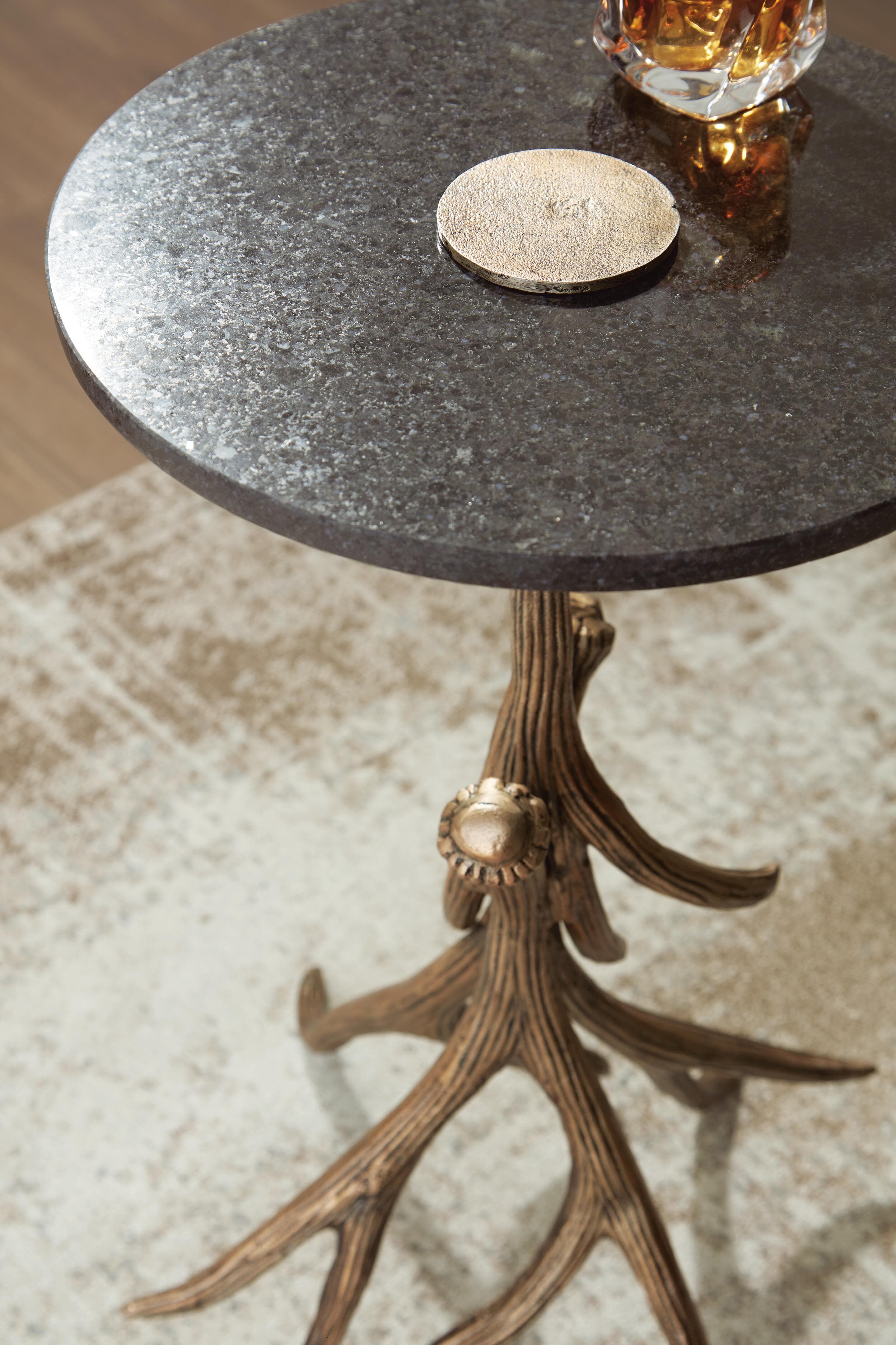 Lemkins Accent Table — Metallic & Black/Gray — view 5