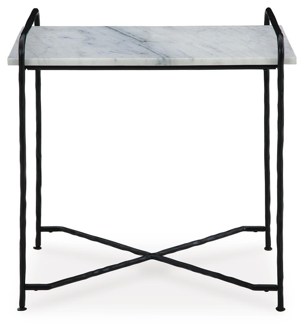 Ashber Accent Table — White & Black/Gray — view 3