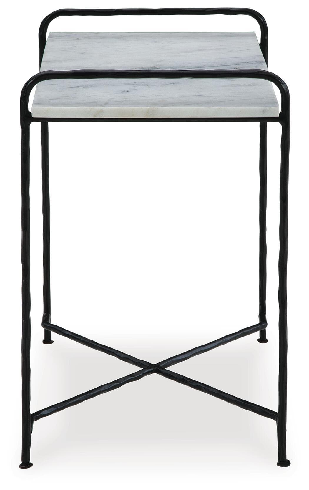 Ashber Accent Table — White & Black/Gray — view 4