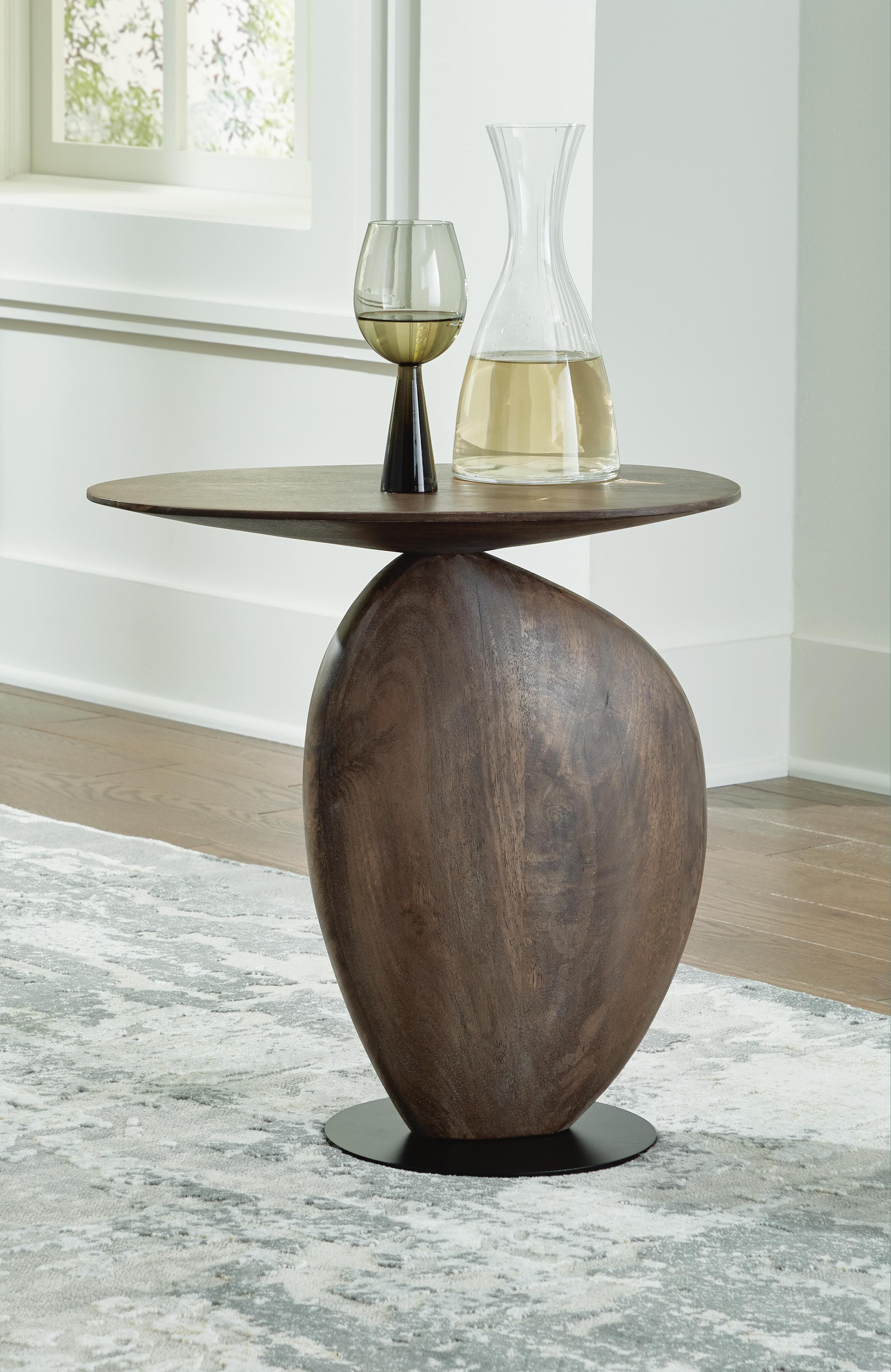 Cormmet Accent Table — Black/Gray & Brown/Beige — view 2