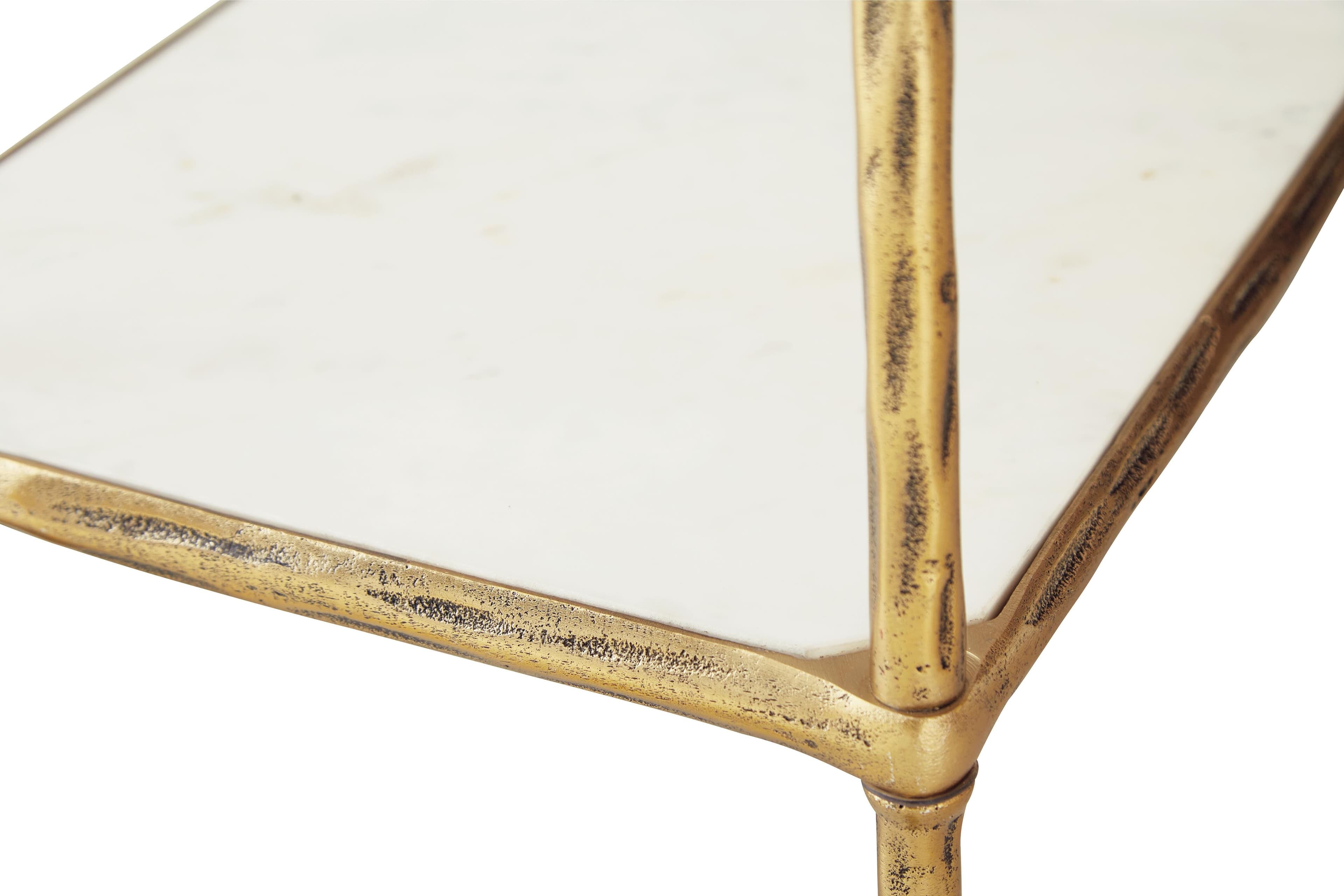 Plattfield Bar Cart — White & Metallic — view 7