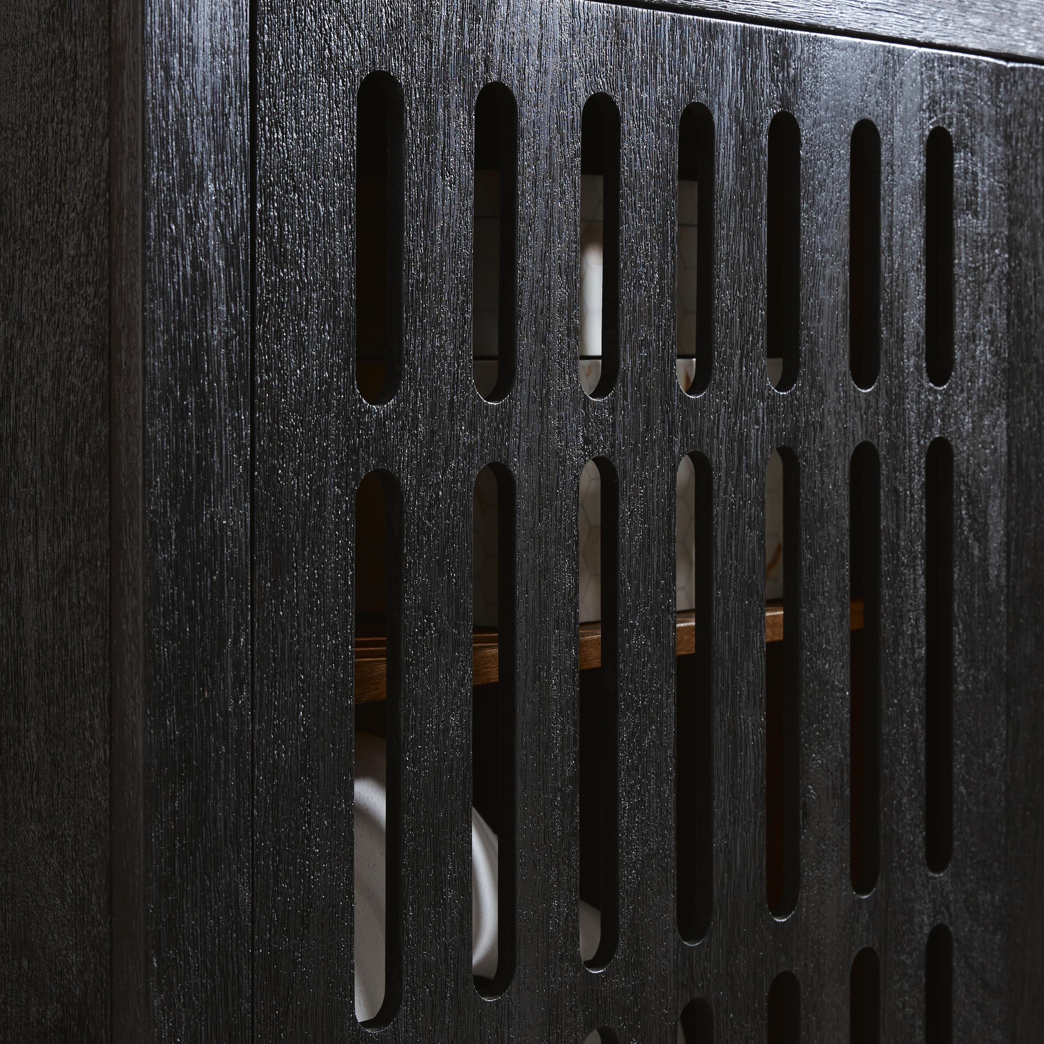 Vallisburg Accent Cabinet — Black/Gray & Brown/Beige — view 7
