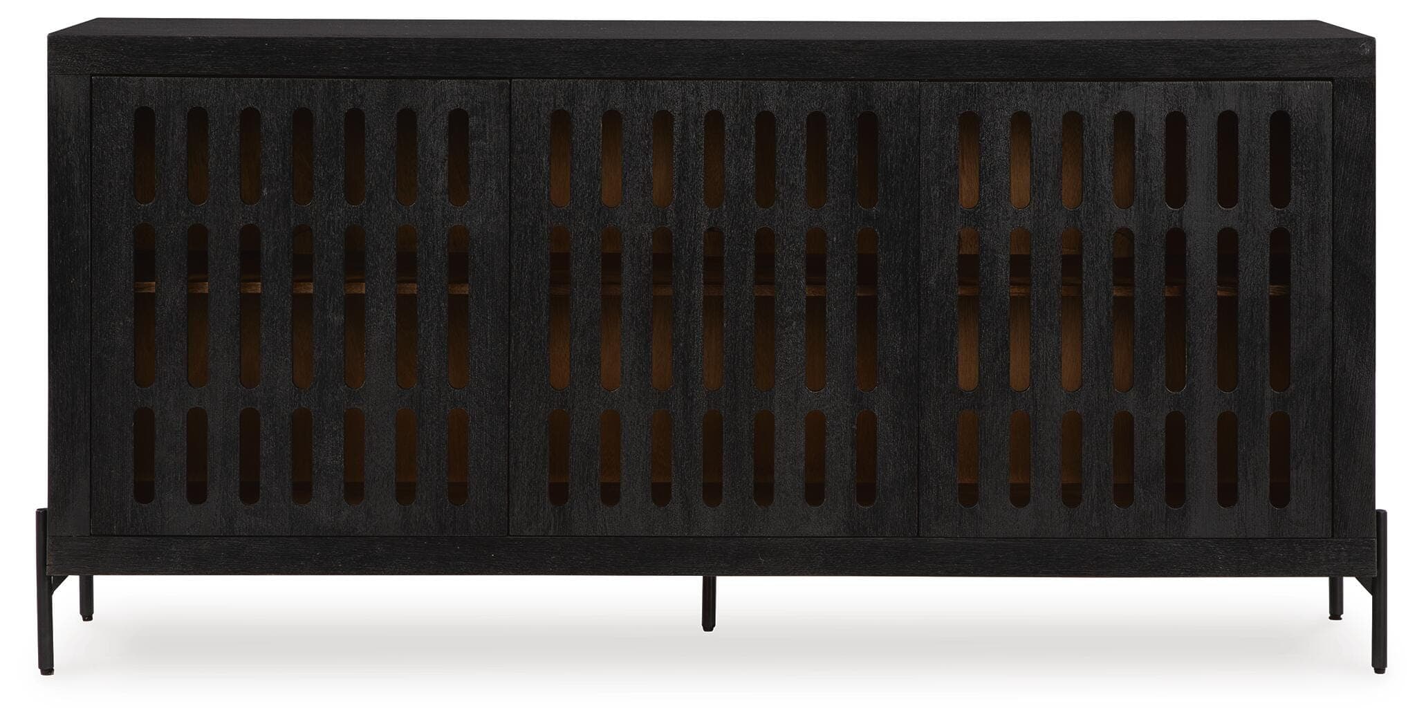 Vallisburg Accent Cabinet — Black/Gray & Brown/Beige — view 4