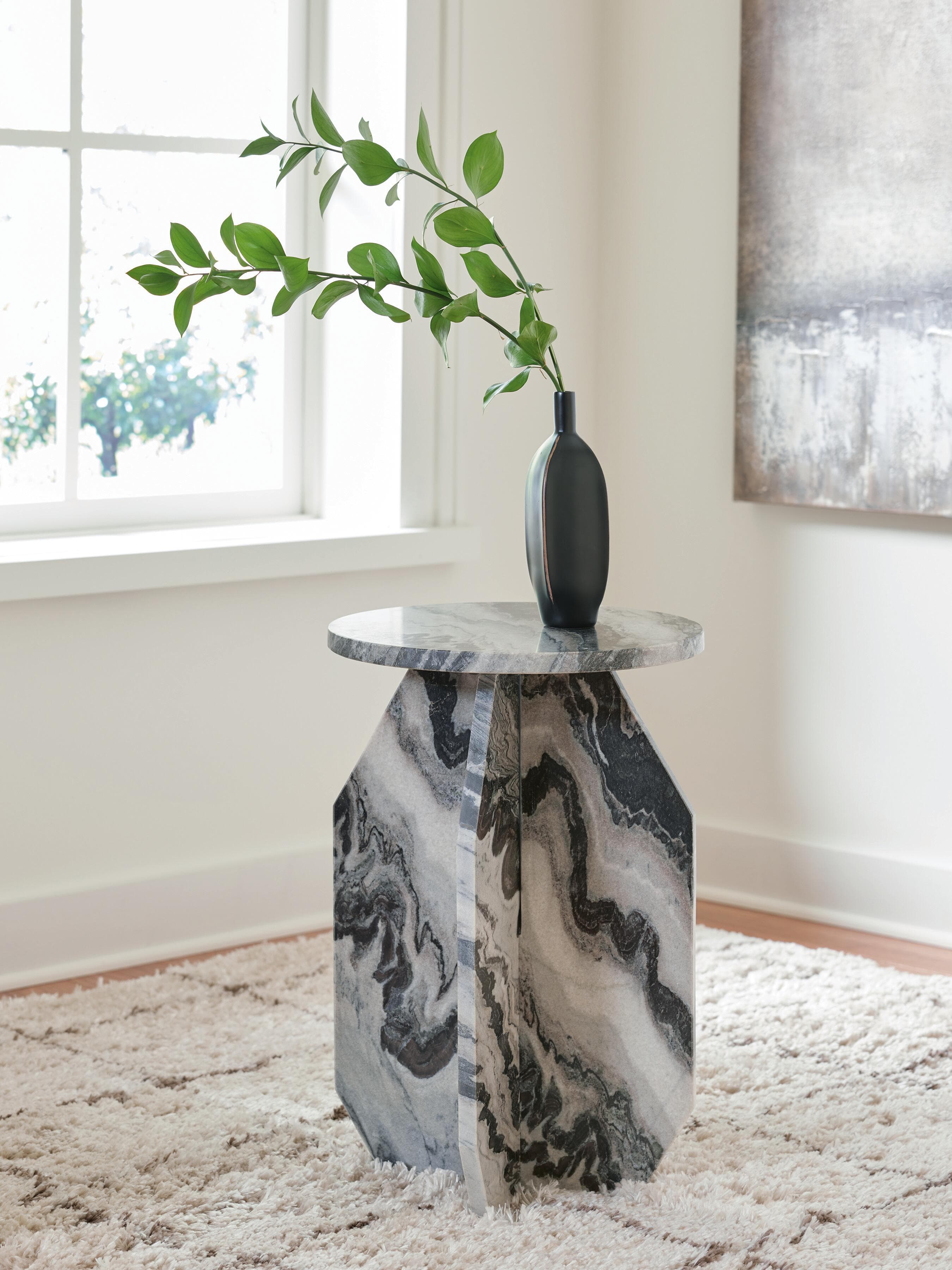 Wrenlane Accent Table — White & Black/Gray — view 2