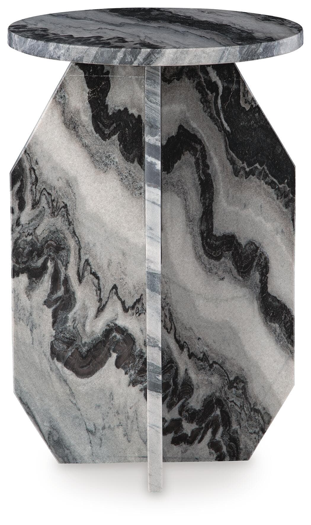 Wrenlane Accent Table — White & Black/Gray — view 3