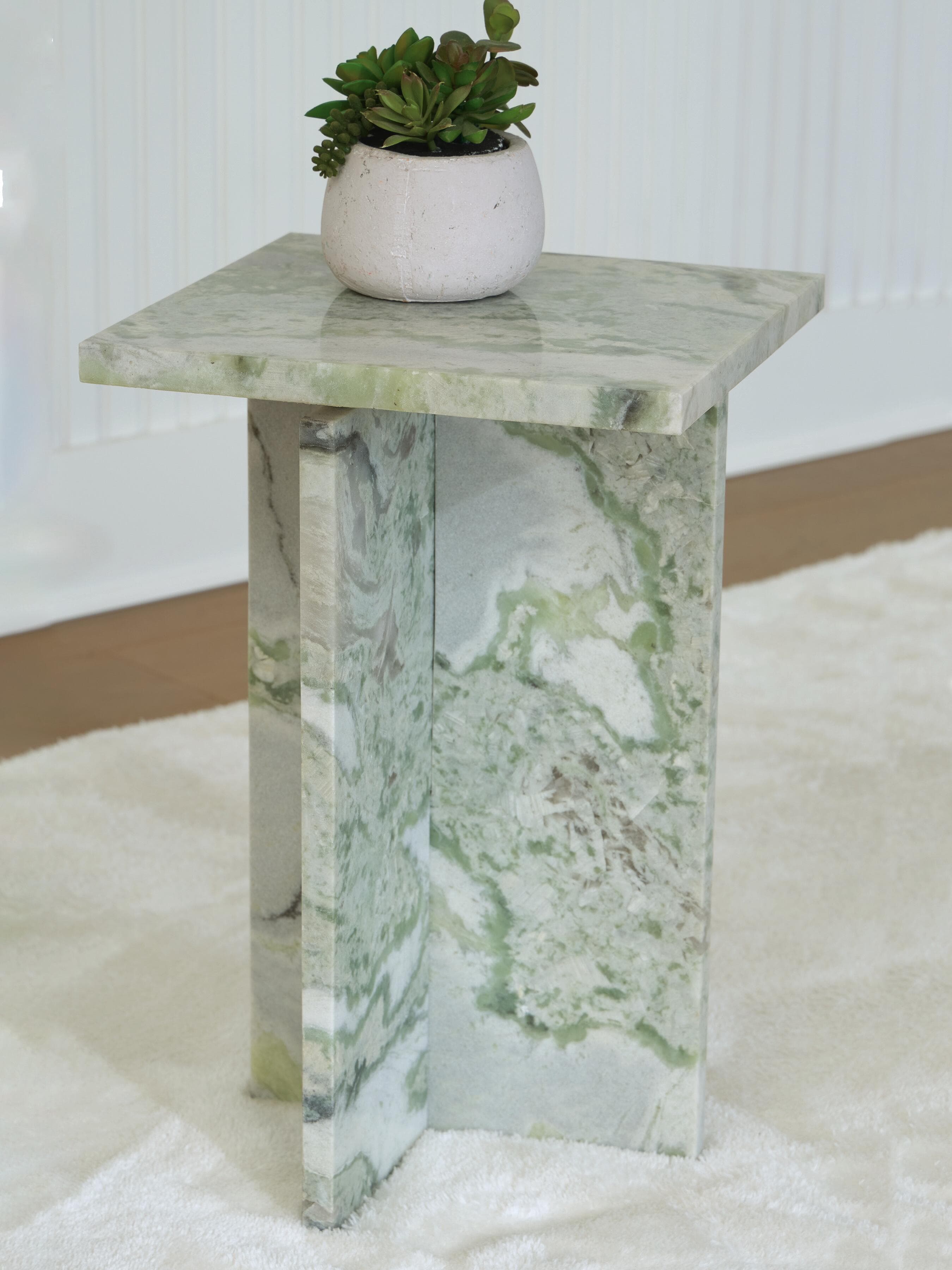 Deaconwell Accent Table — White, Natural & Green — view 2