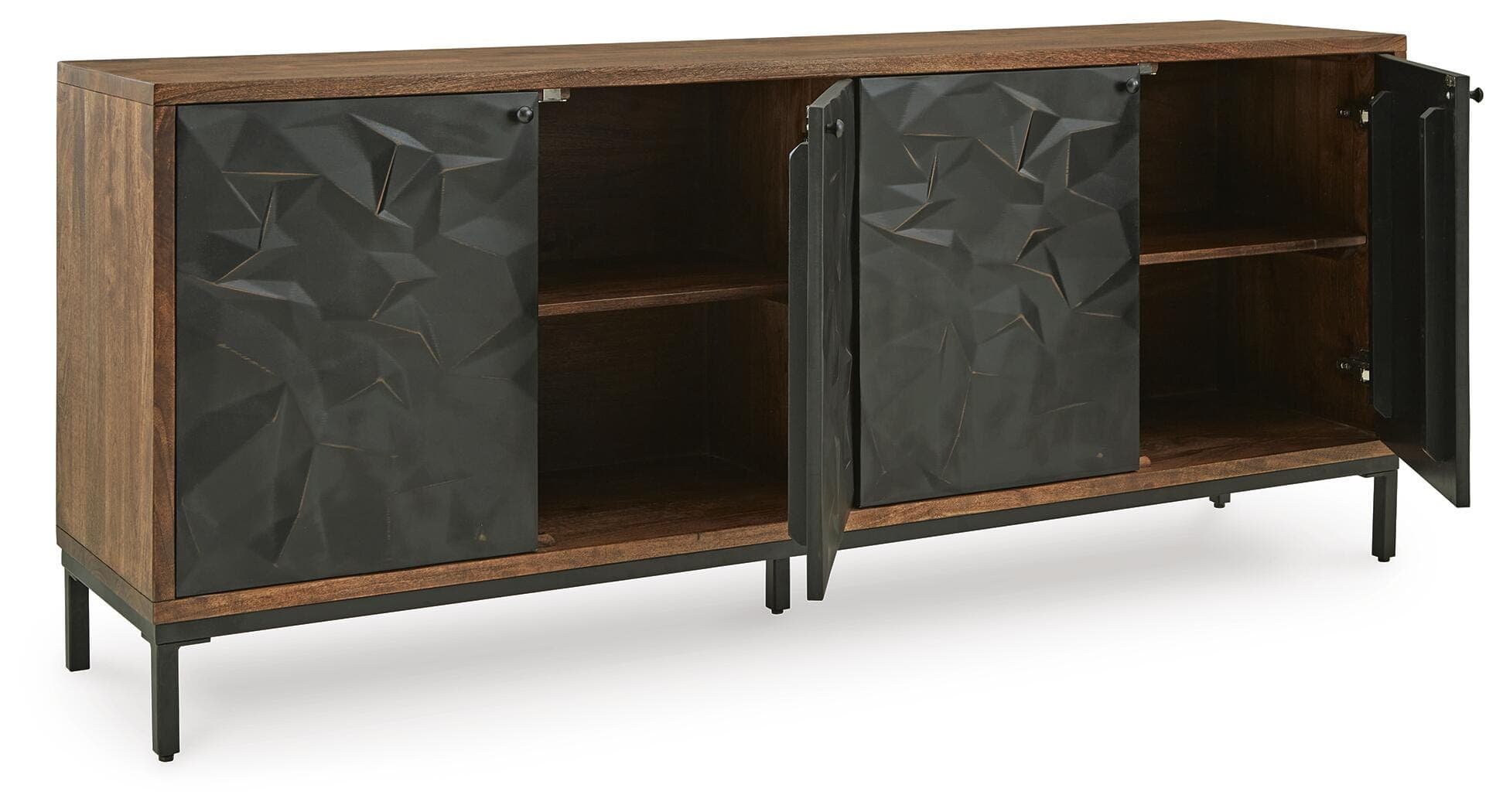 Dorannby Accent Cabinet — Black/Gray & Brown/Beige — view 3