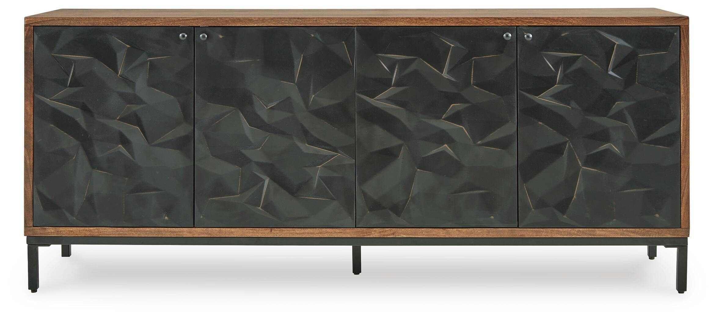 Dorannby Accent Cabinet — Black/Gray & Brown/Beige — view 4