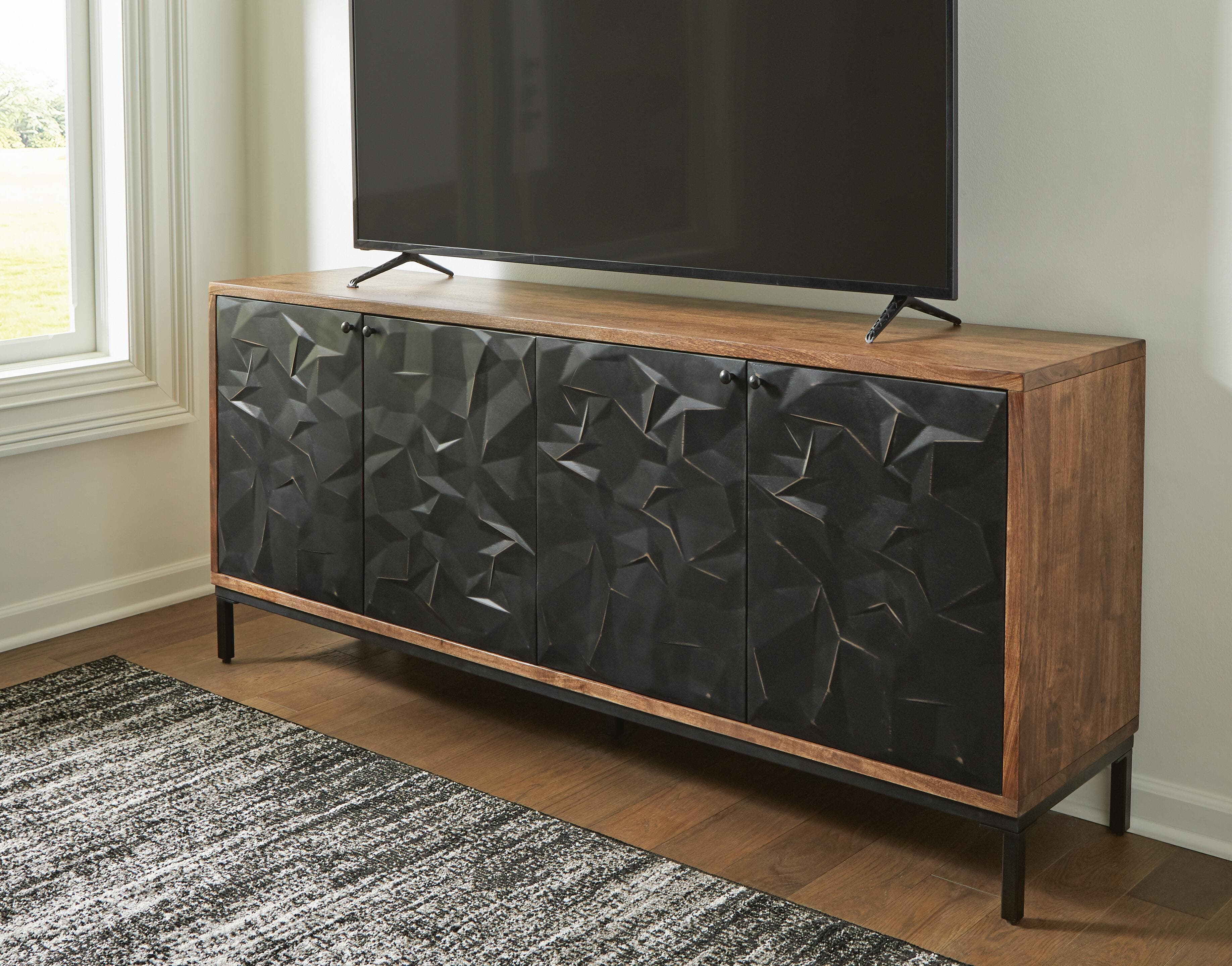 Dorannby Accent Cabinet — Black/Gray & Brown/Beige — view 6