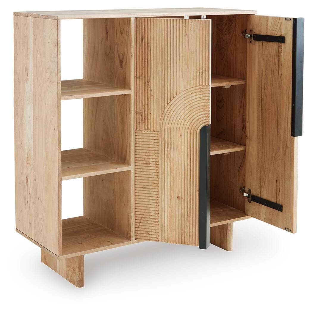 Kierwell Accent Cabinet — Brown/Beige — view 3