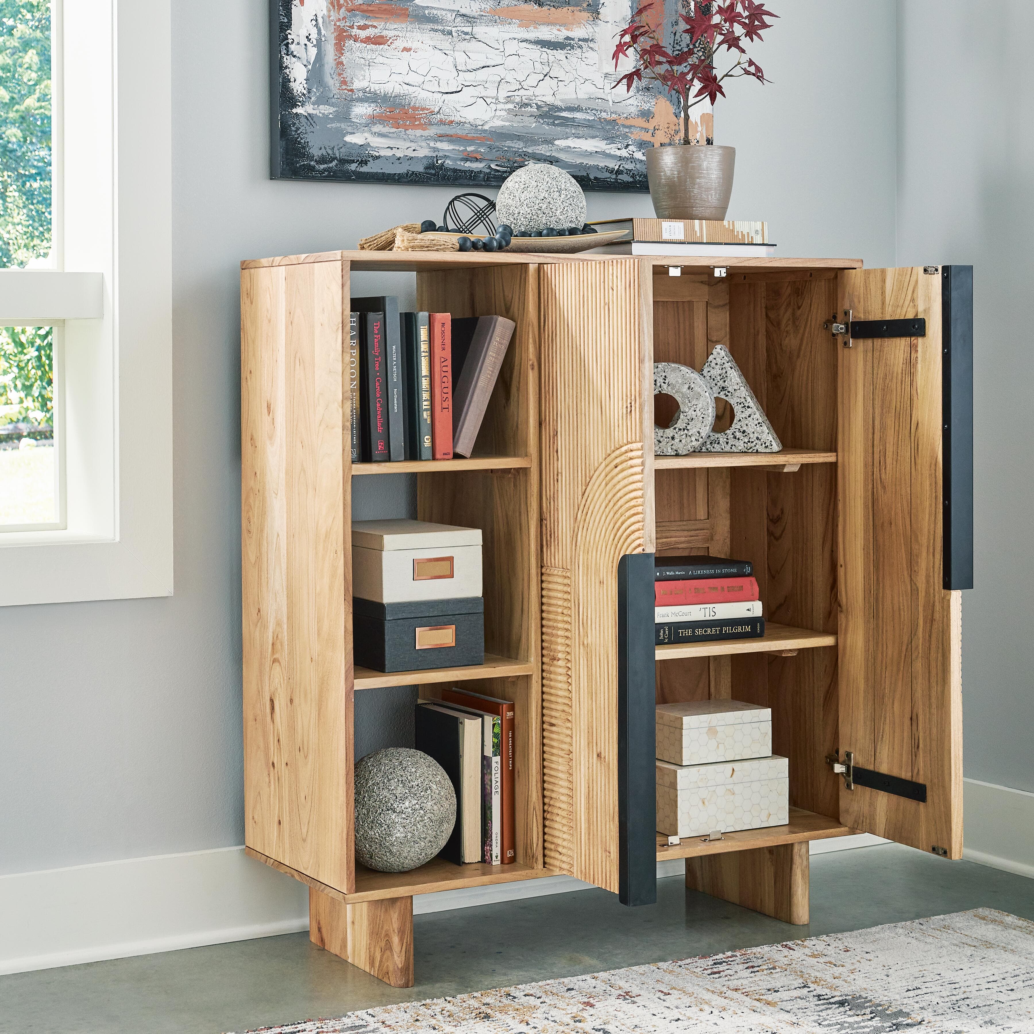 Kierwell Accent Cabinet — Brown/Beige — view 6