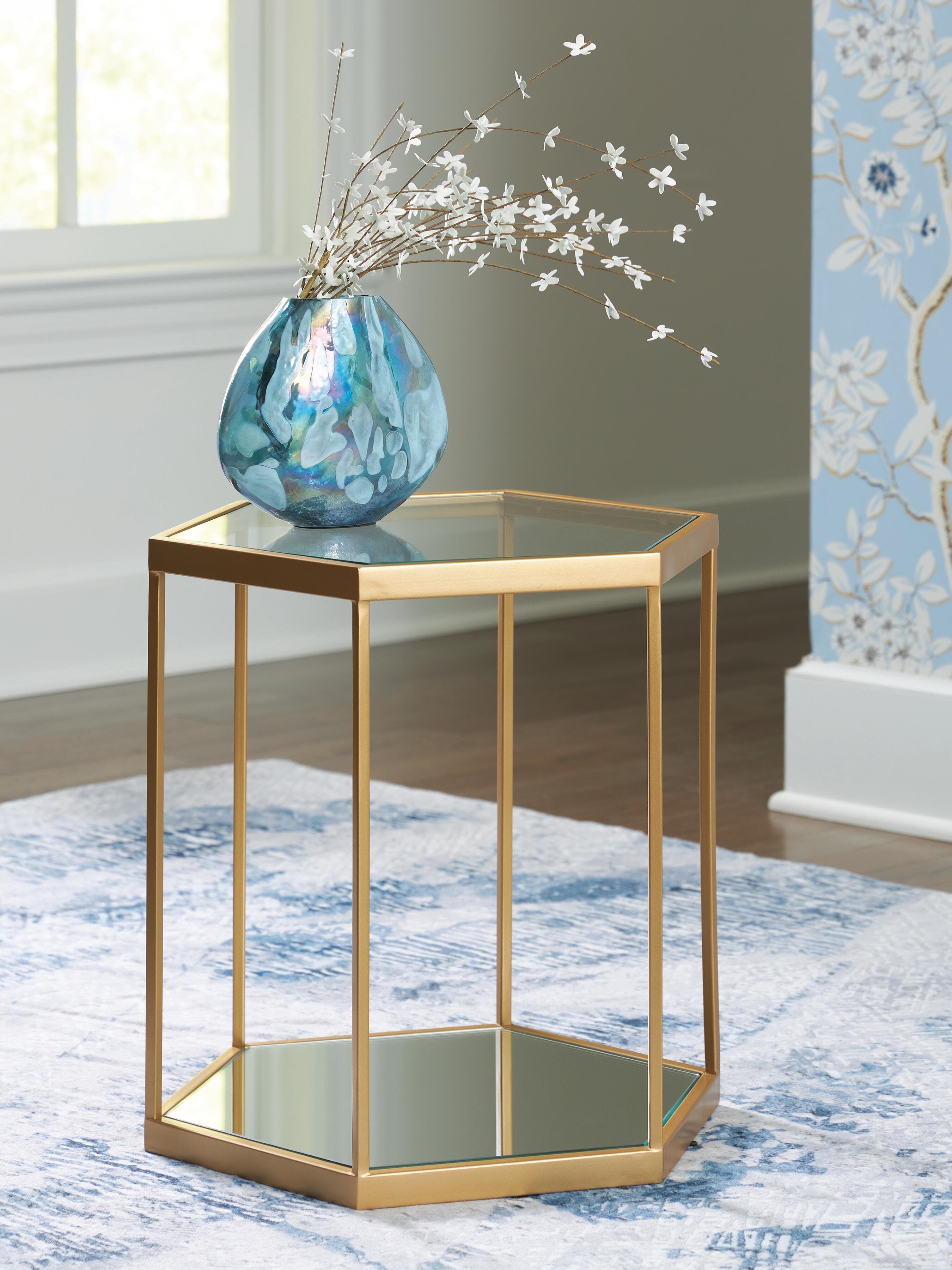 Veerwick Accent Coffee Table — Transparent & Yellow — view 2