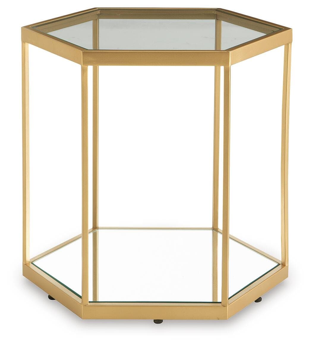 Veerwick Accent Coffee Table — Transparent & Yellow — view 3