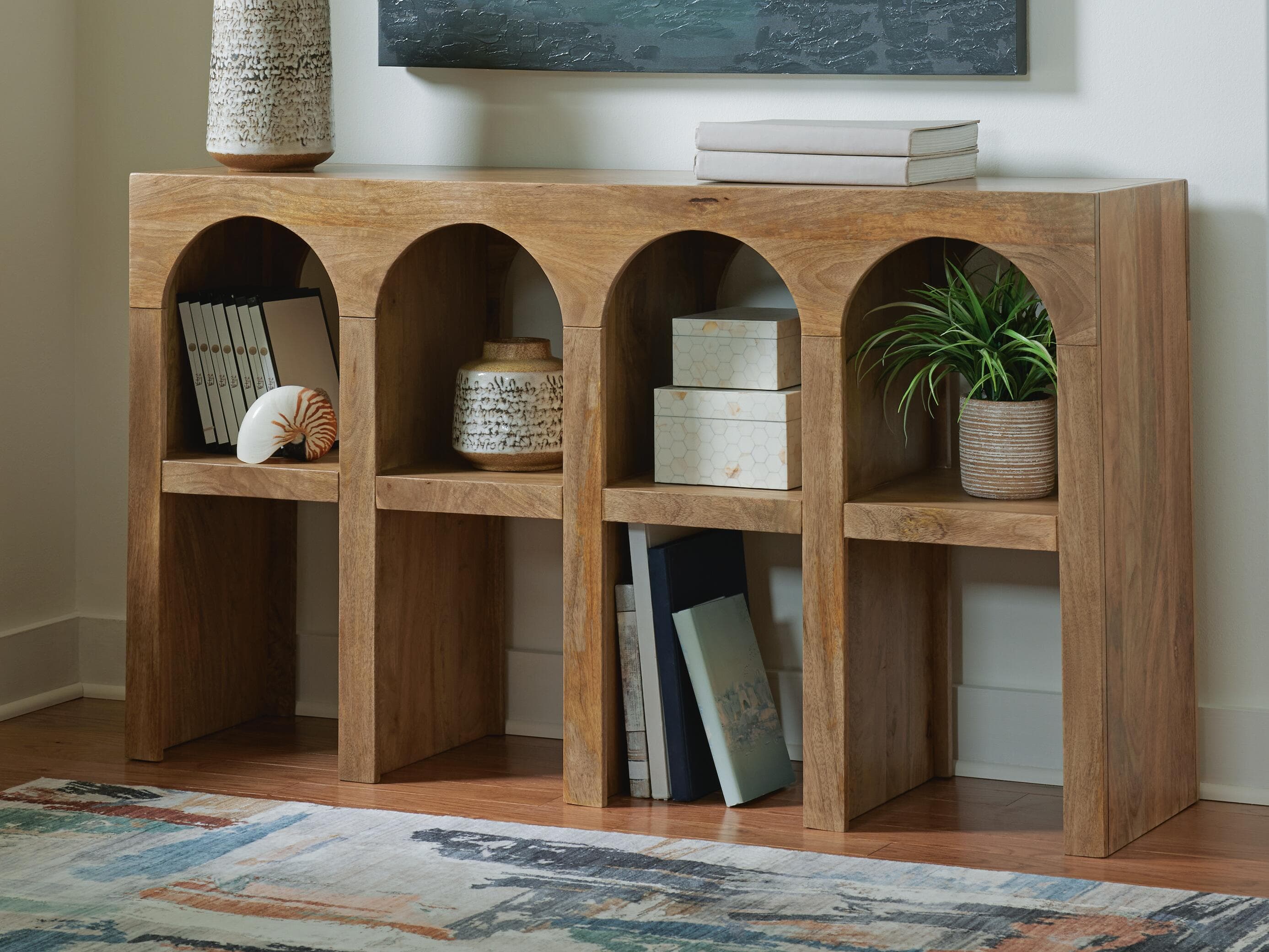 Luzmanacy Console Sofa Table — Natural — view 2