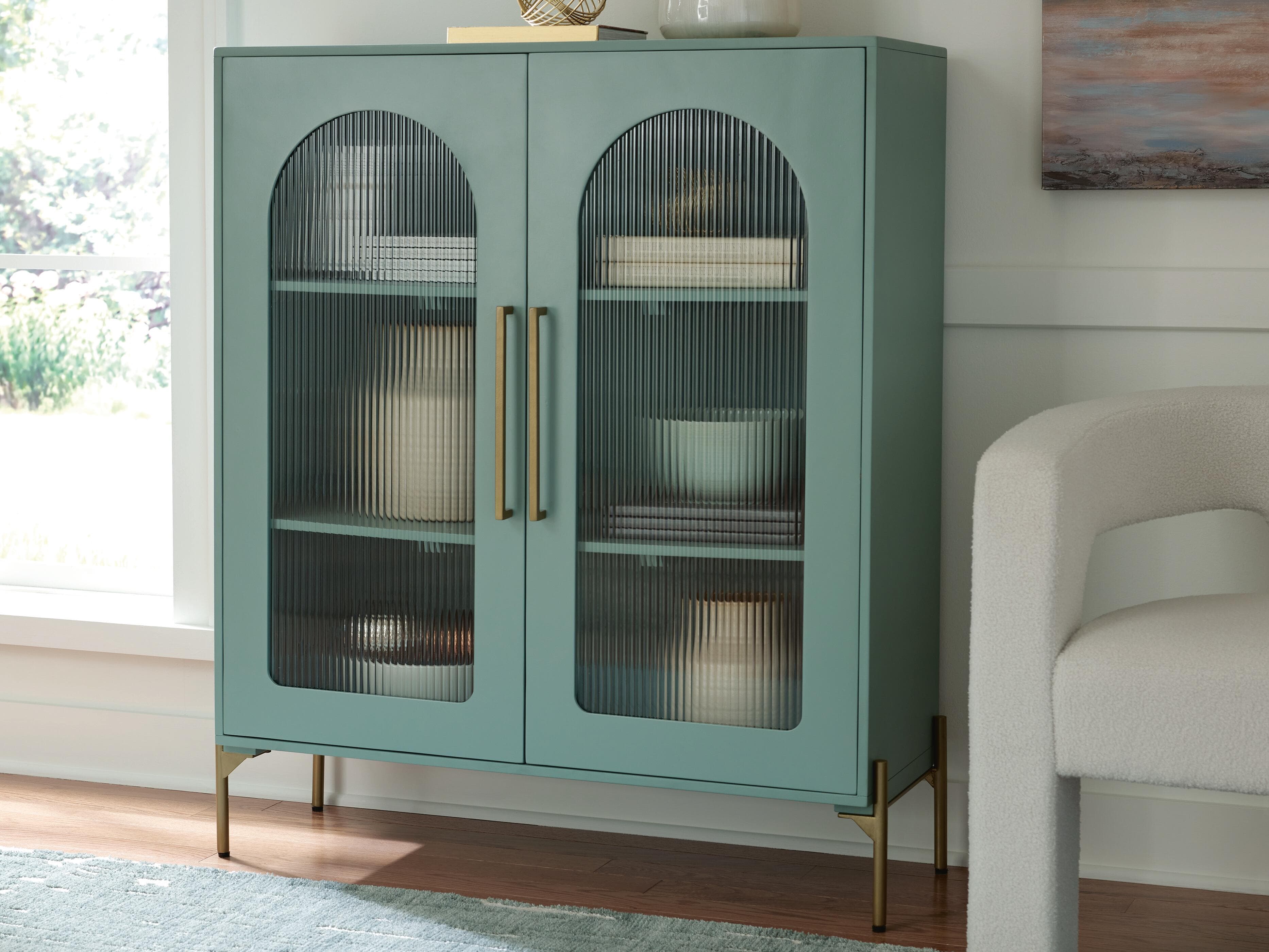 Adwen Accent Cabinet — Metallic & Green — view 2