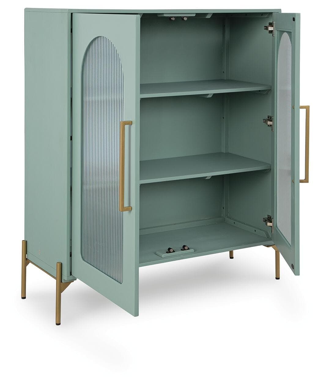 Adwen Accent Cabinet — Metallic & Green — view 3