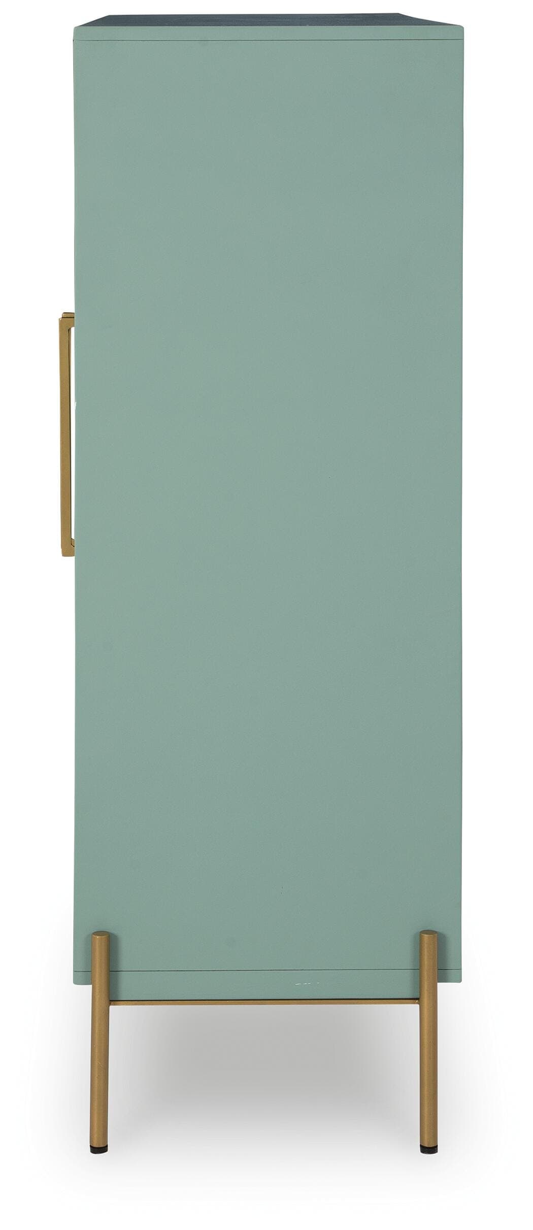 Adwen Accent Cabinet — Metallic & Green — view 5