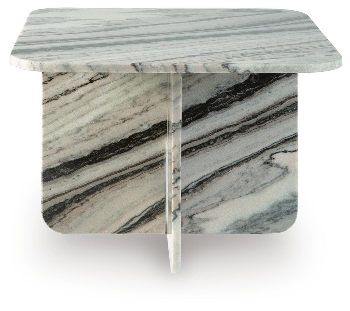 Baretton Accent Coffee Table — White, Black/Gray & Brown/Beige — view 3