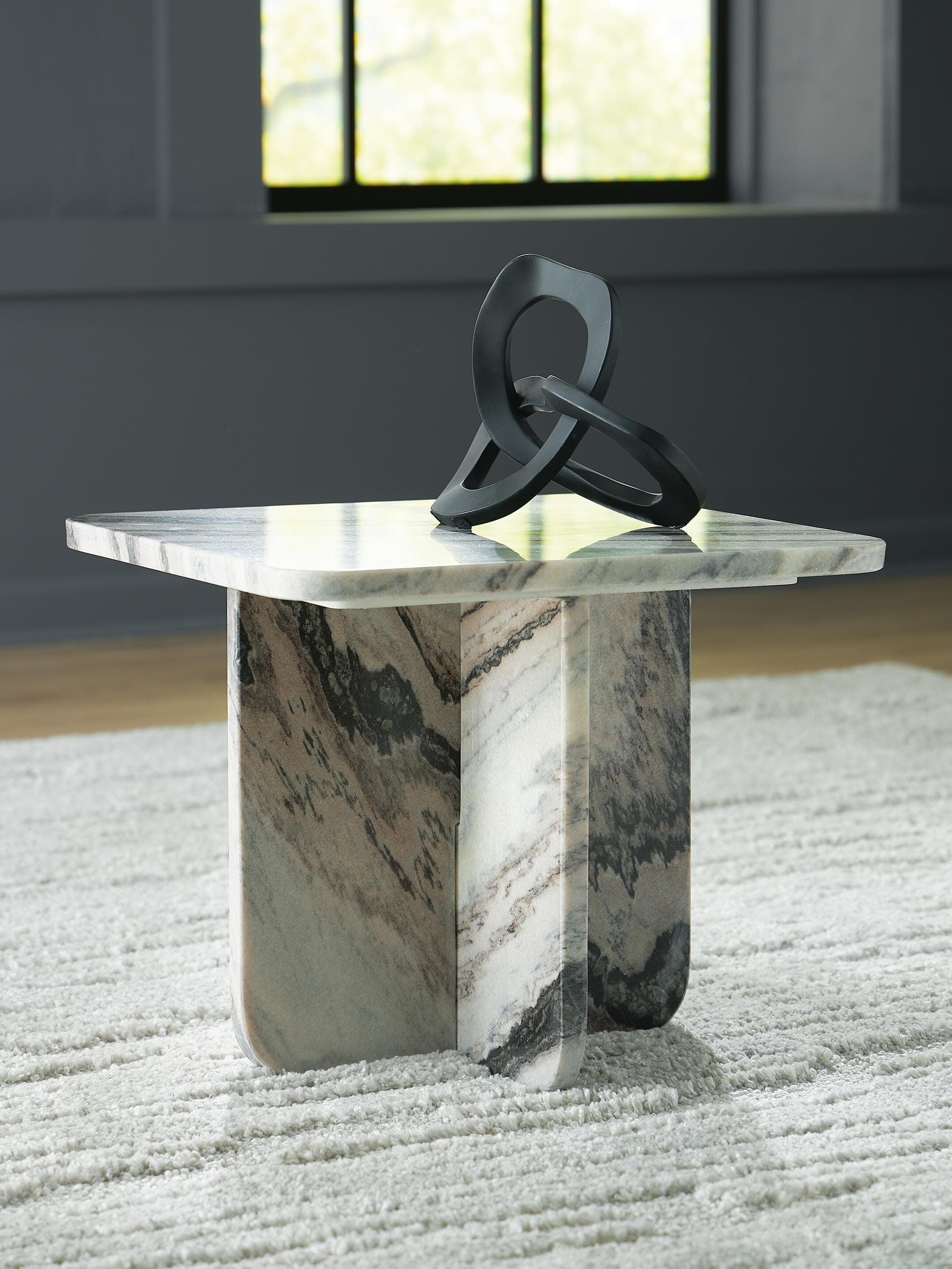 Baretton Accent Coffee Table — White, Black/Gray & Brown/Beige — view 2