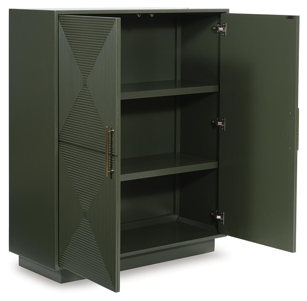 Geirwood Accent Cabinet — Metallic & Green — view 4