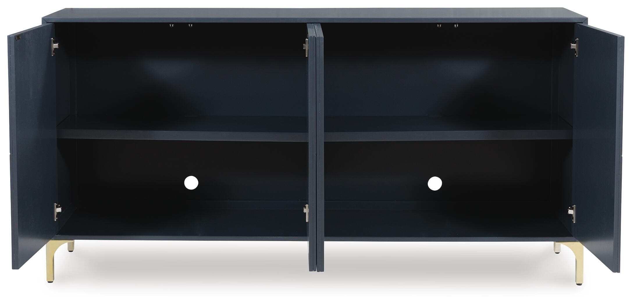 Loirwick Accent Cabinet — Metallic & Blue — view 4