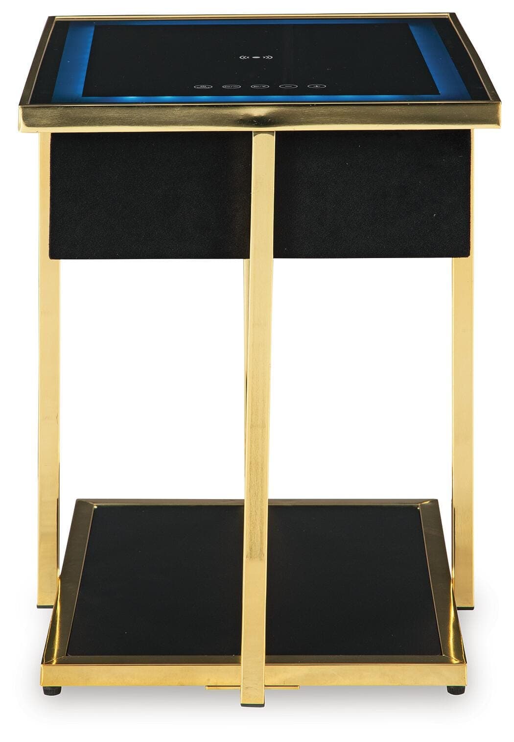Rexwell Accent Table with Speaker — Metallic, Yellow & Black/Gray — view 3