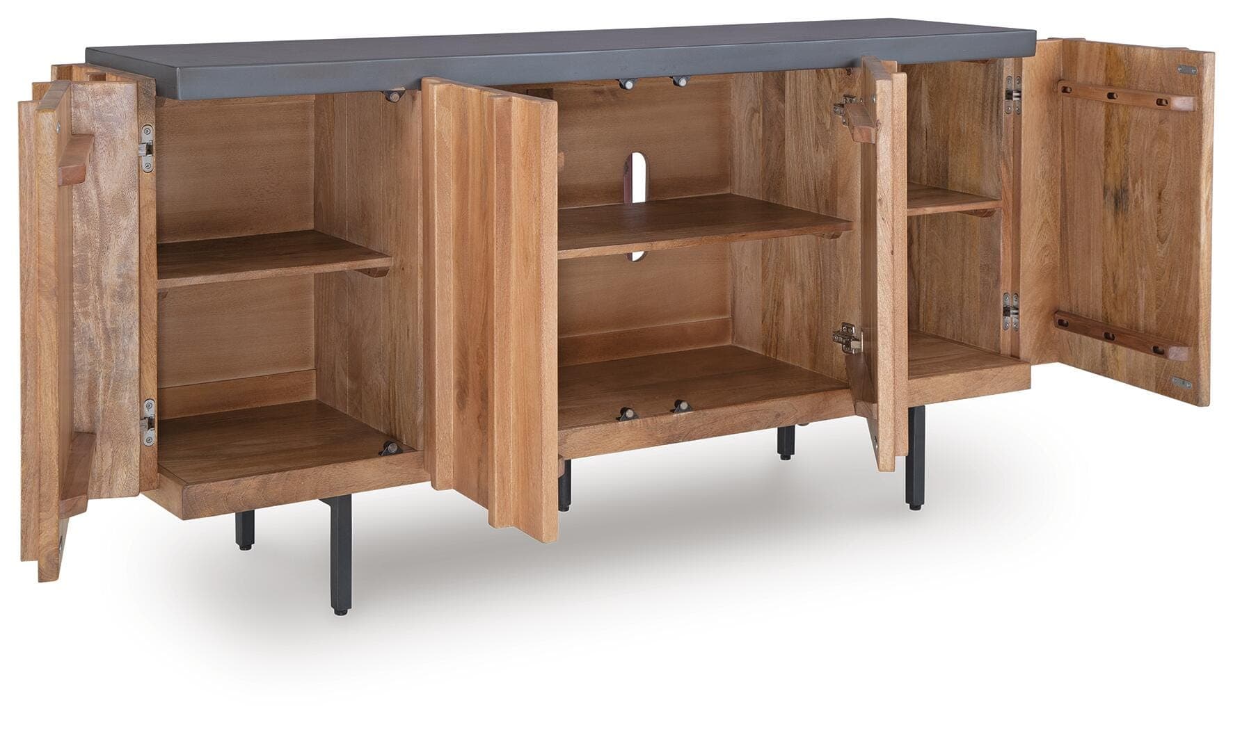 Quintavious Accent Cabinet — Brown/Charcoal — view 3